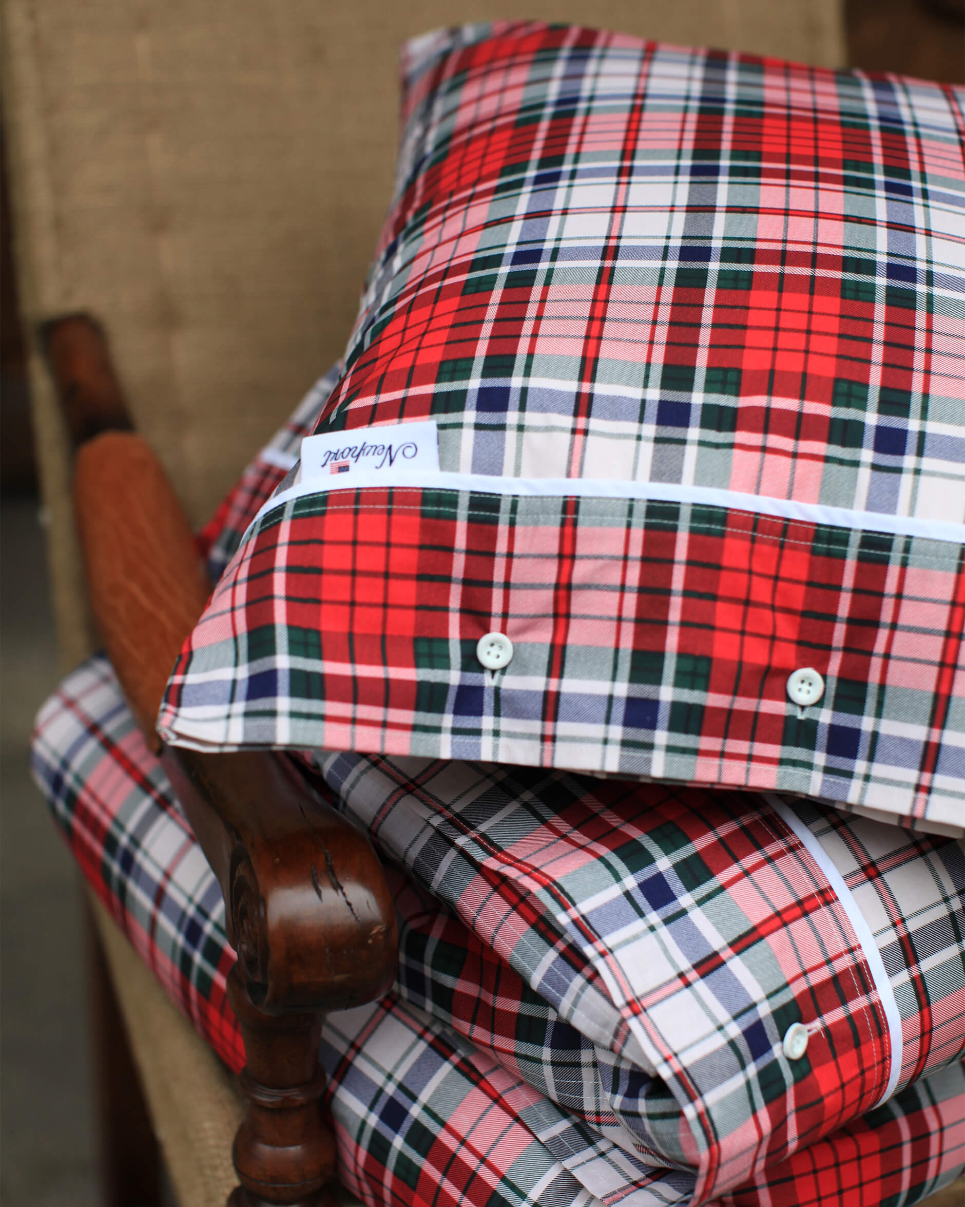 Vail checked duvet cover set