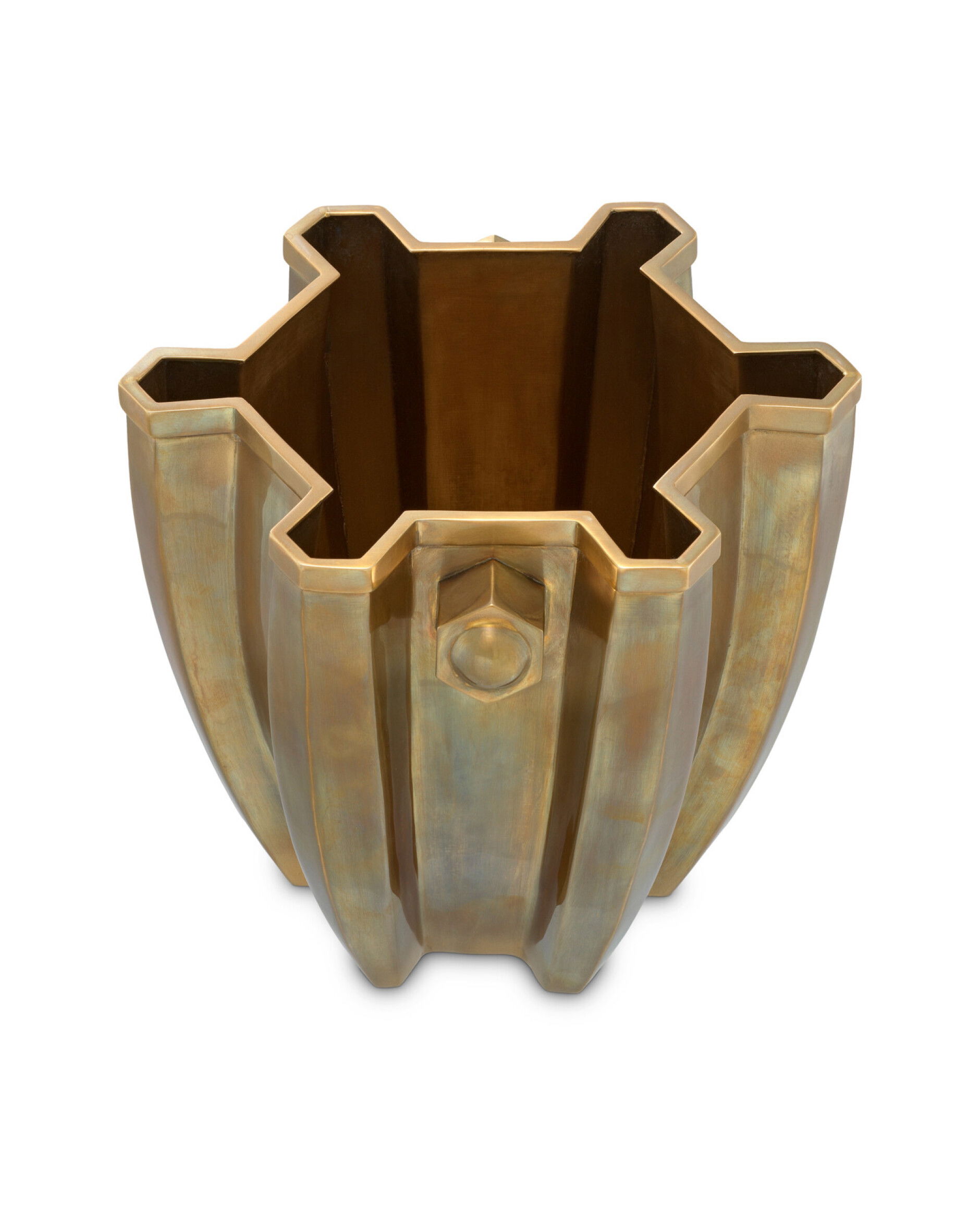 Napoli brass wine cooler