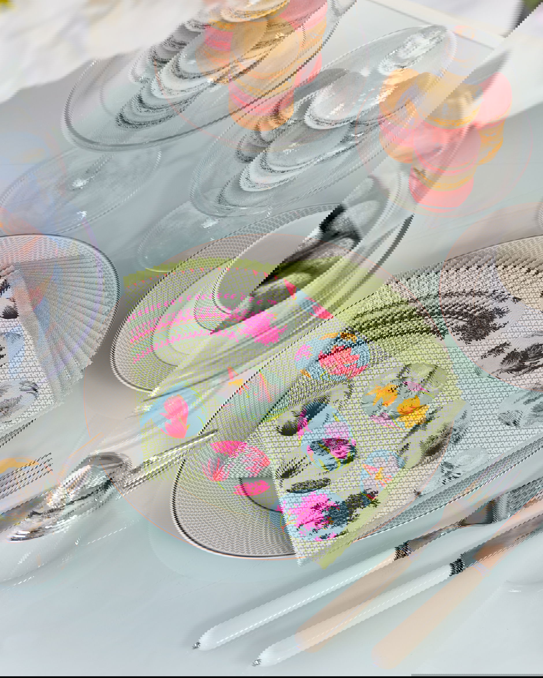 Easter egg napkin pastel