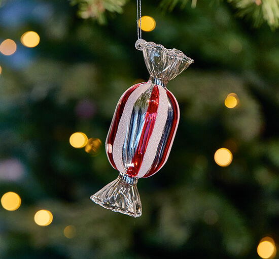 Madison Bonbon Weihnachtsbaumschmuck rot/weiß