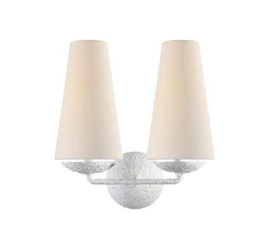 White - Fontaine Double Sconce Black