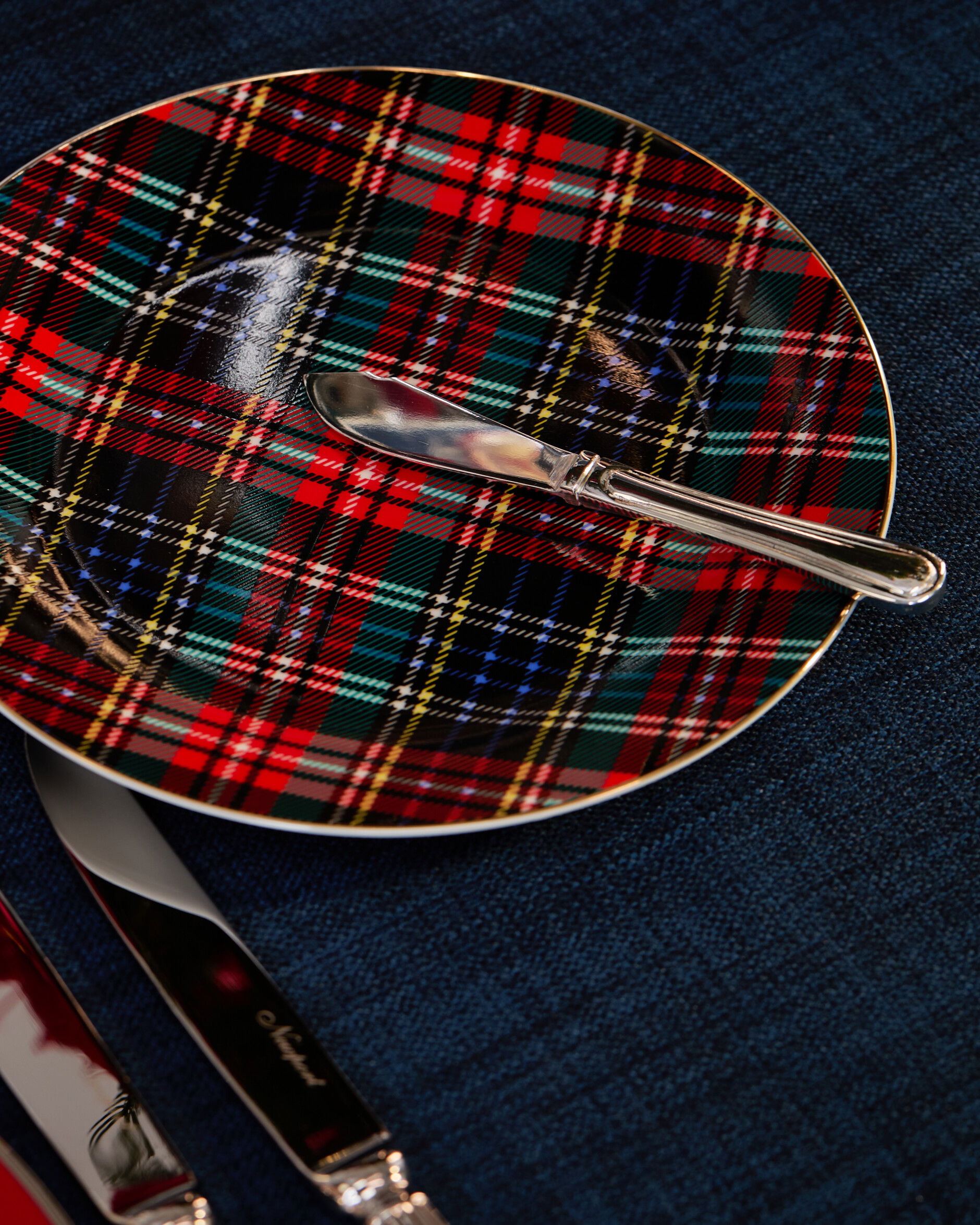 Normandie assiett röd/grön 6-pack