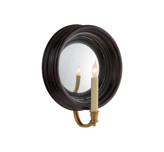 Tudor Brown Stain - Chelsea Reflection Sconce Old White Medium