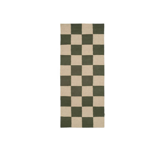 Square käytävämatto metsänvihreä/luonnonvarinen