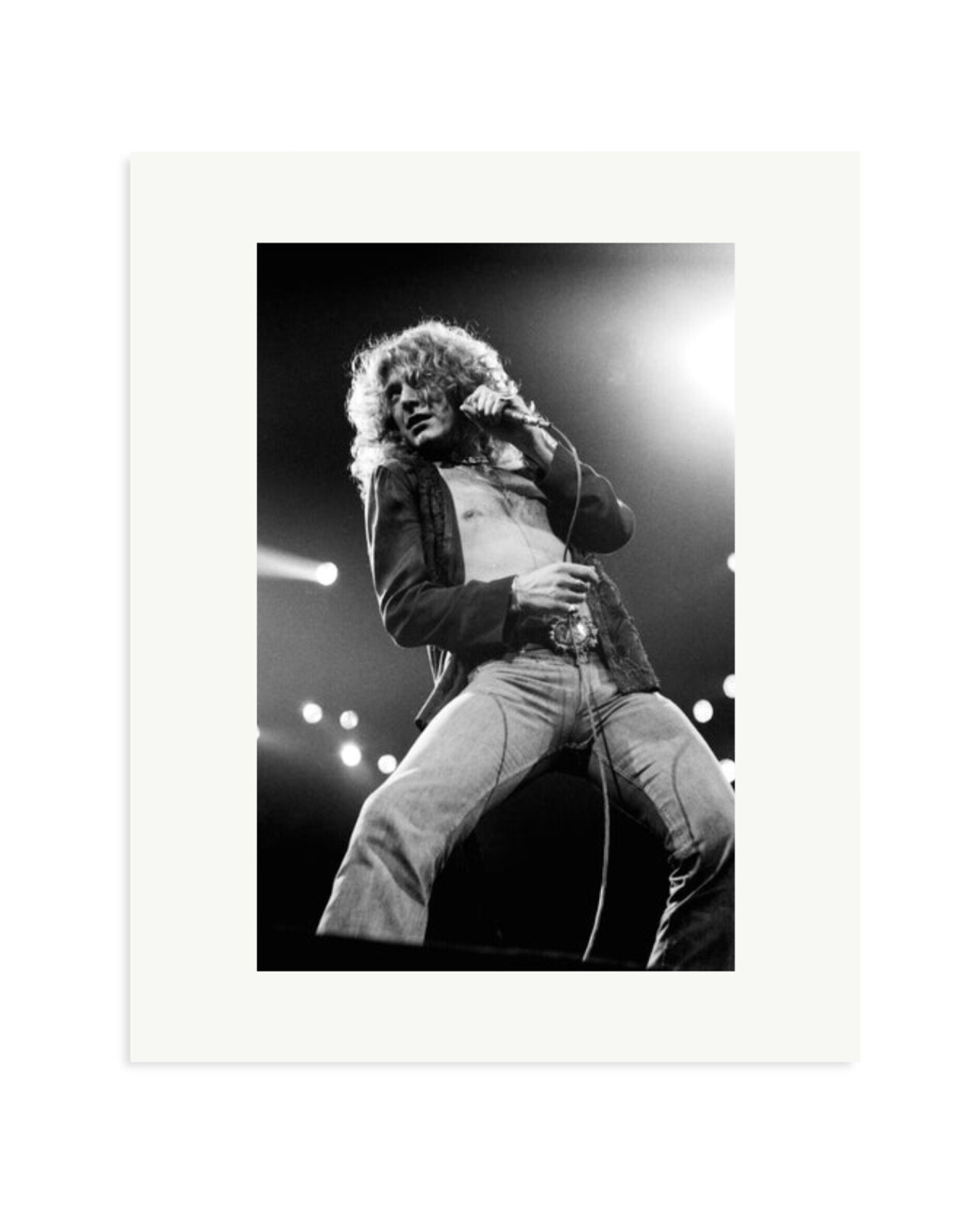 Robert Plant of Led Zeppelin 1977 Print Only / Medium