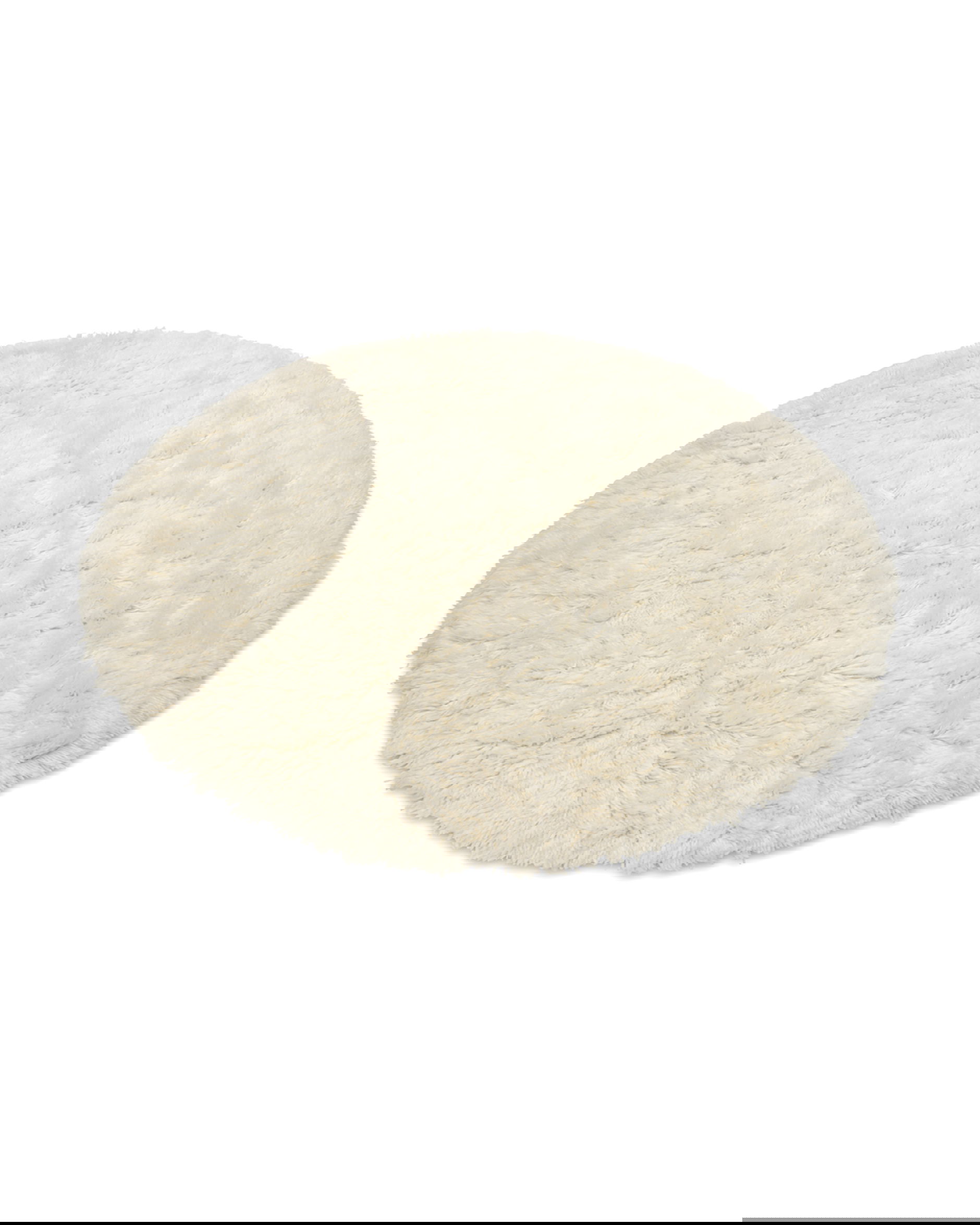 Cloudy matta rund naturvit