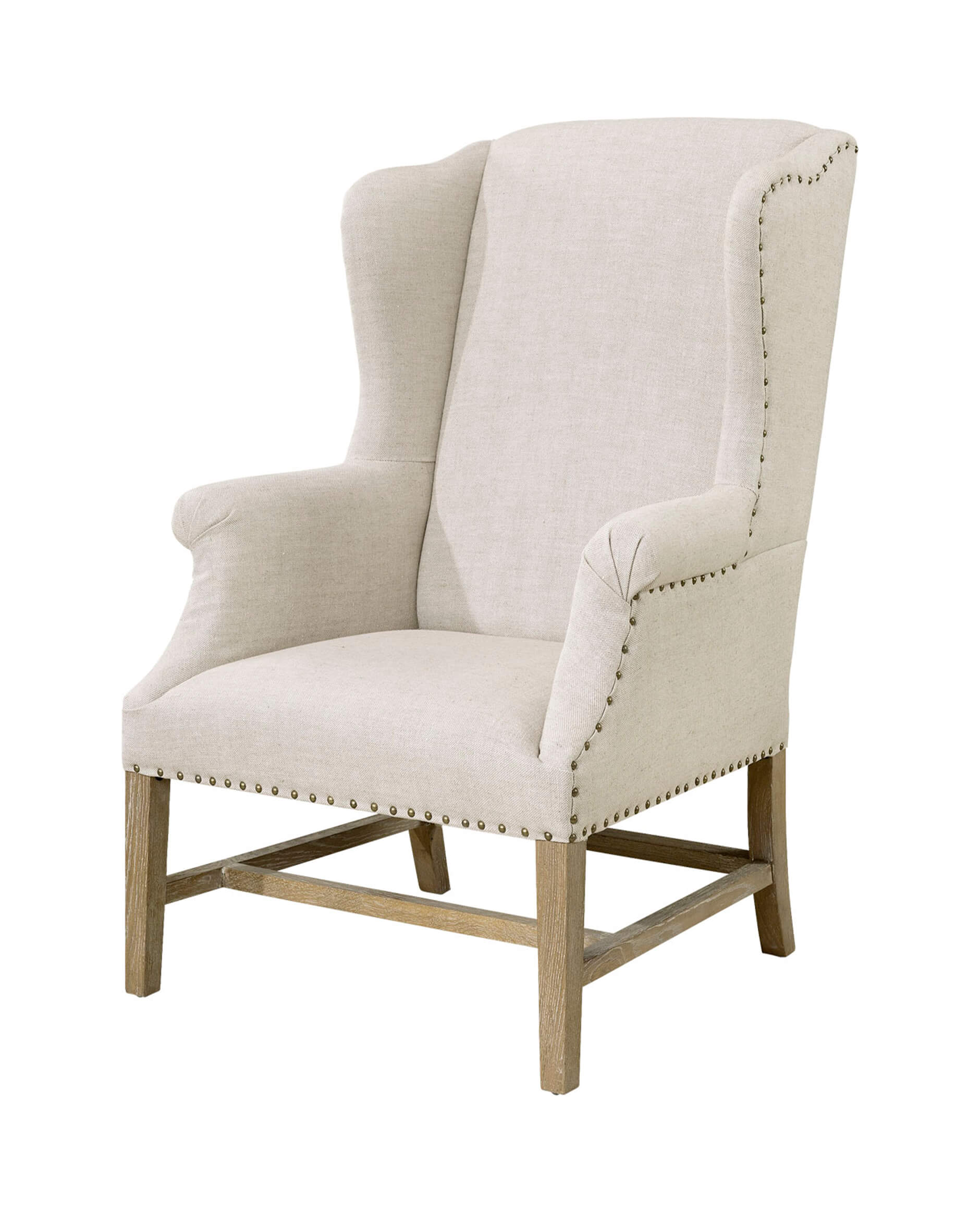 Luton öronlappsfåtölj linne sand