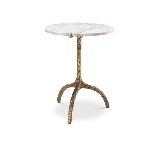 Cortina Side Table Marble/White