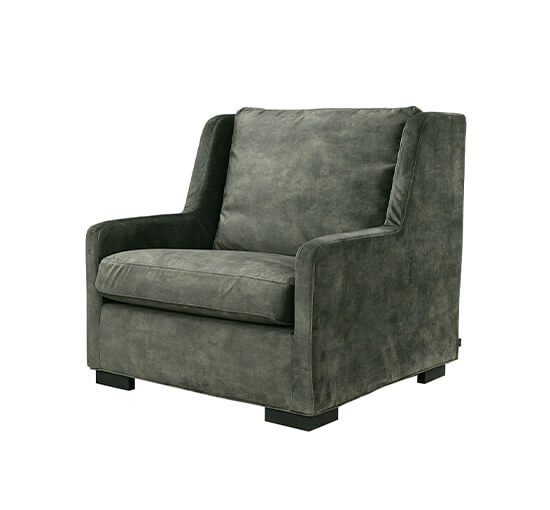 Velvet Hunter - Dover armchair gray