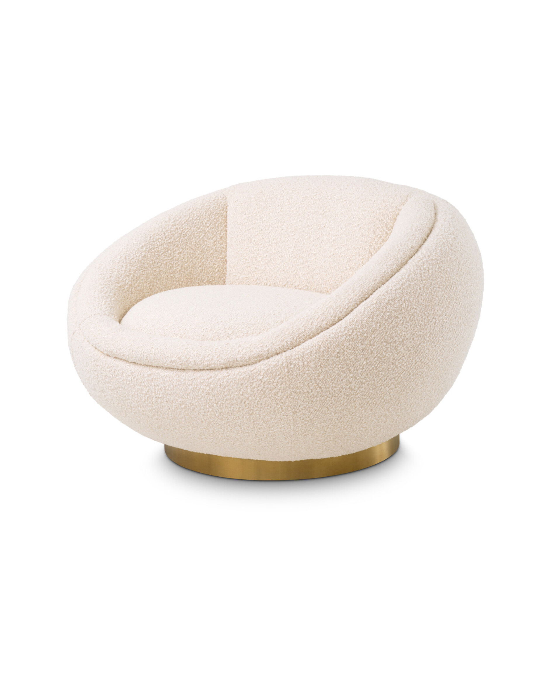 Bollinger snurrfåtölj bouclé cream