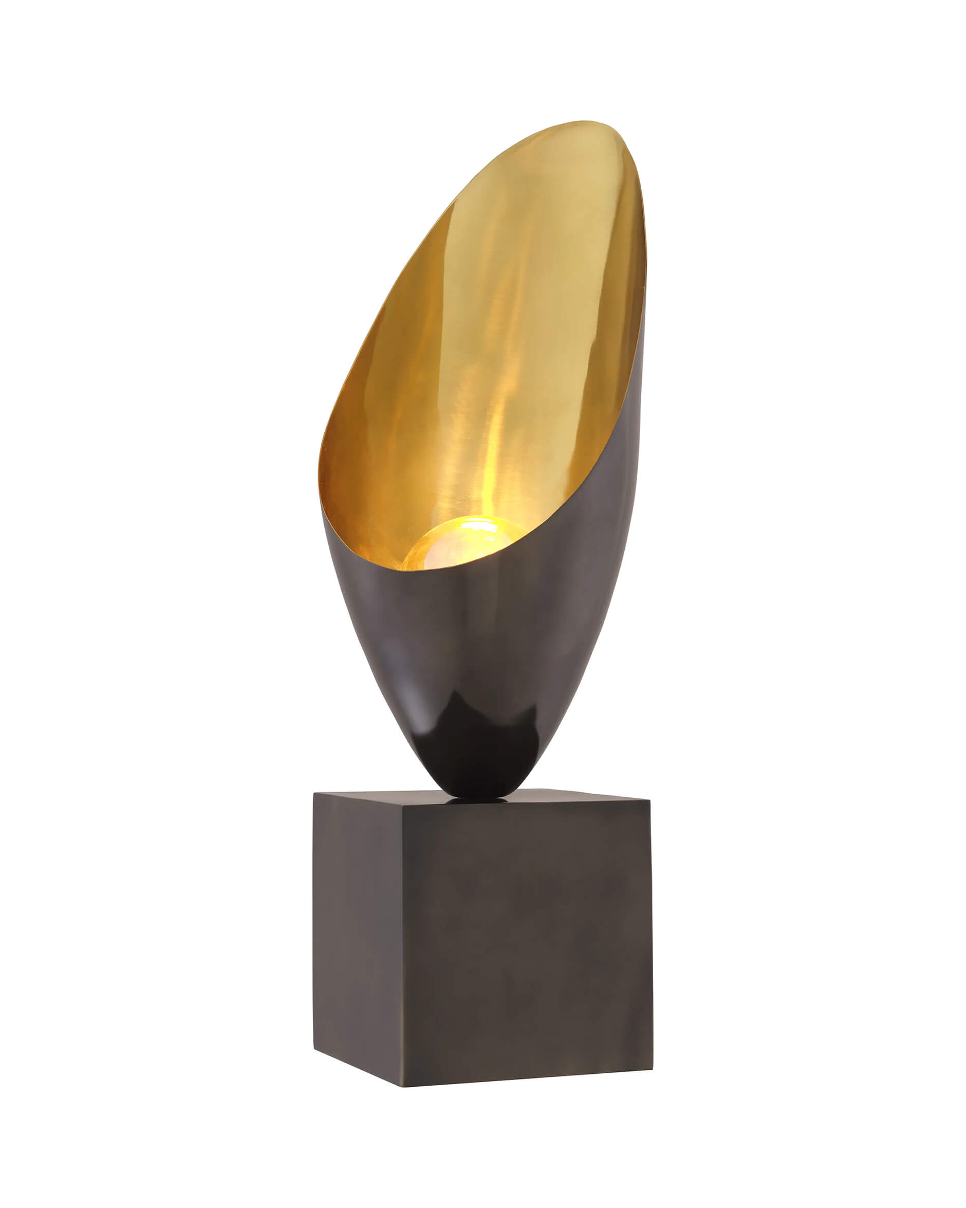 Grotto Table Lamp Gunmetal Finish