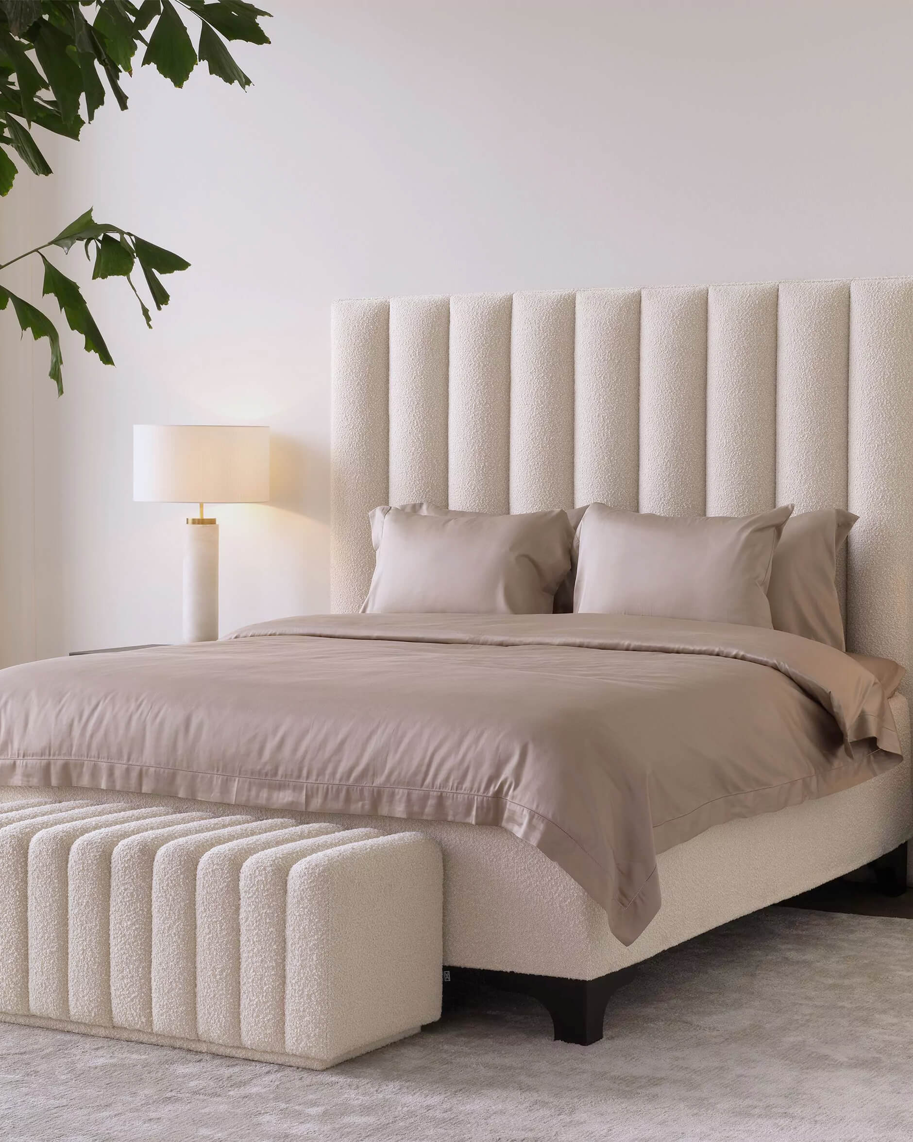 Mavone dubbelsäng bouclé cream