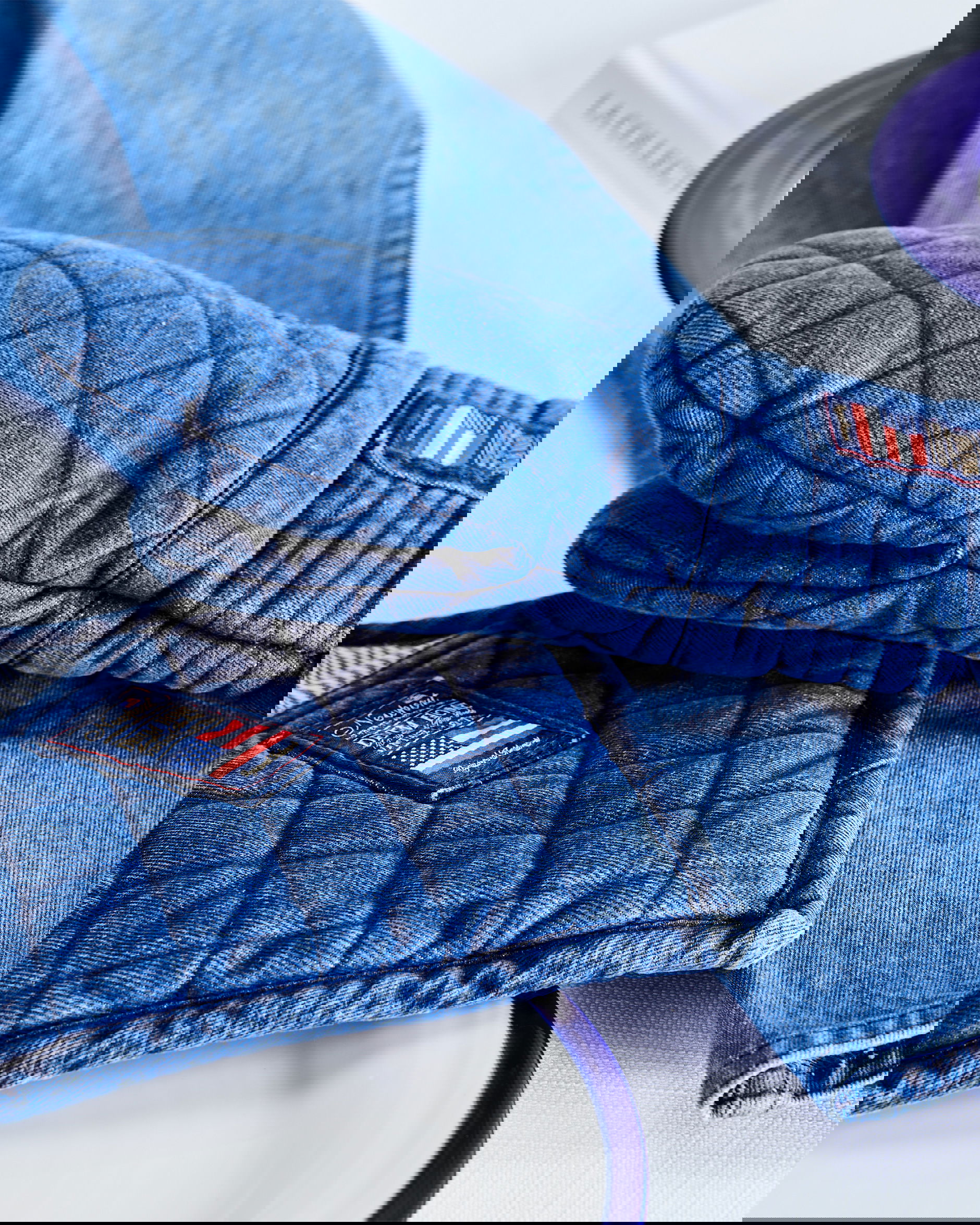 Denim potholder blue