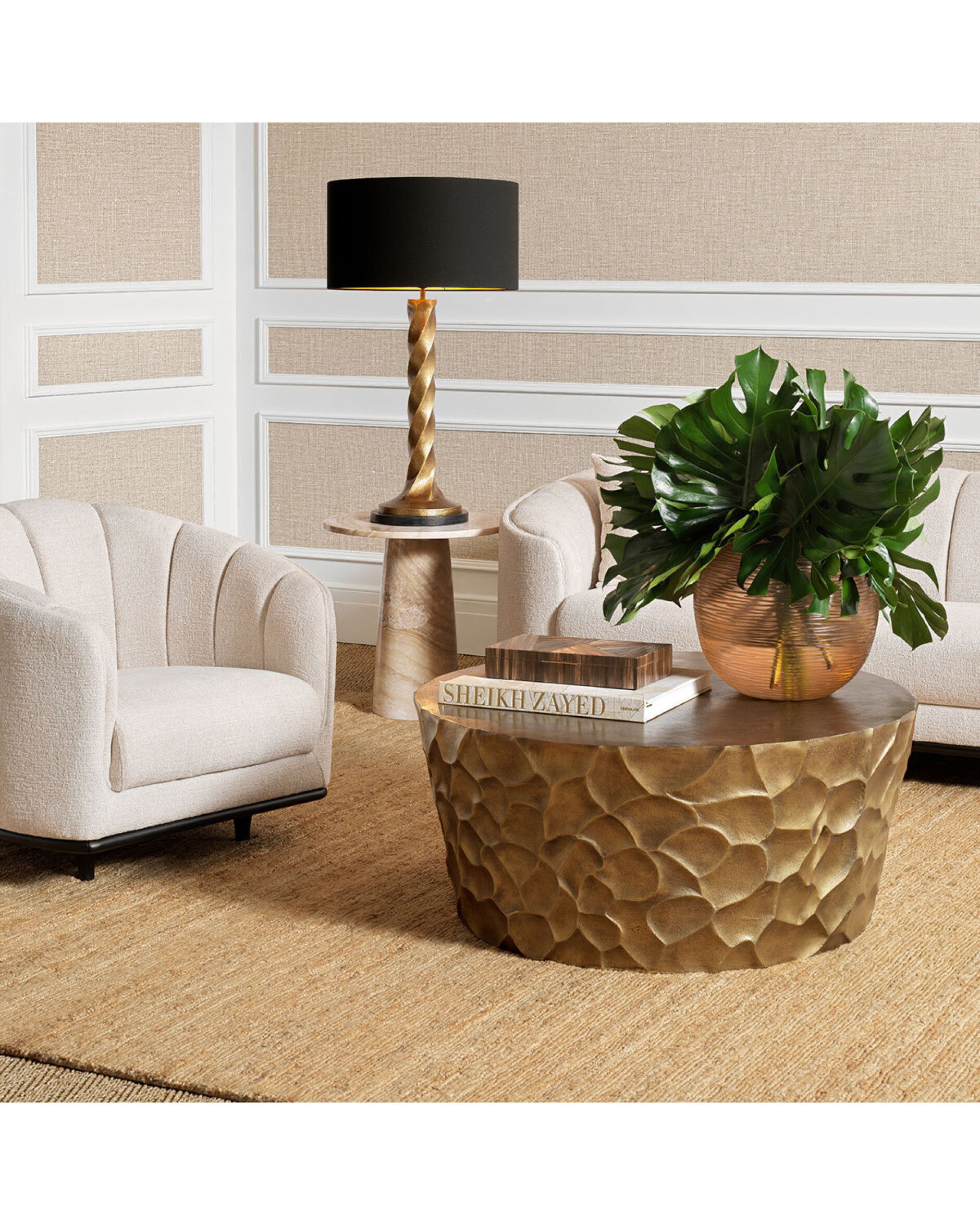 Fiorentino Coffee Table Vintage Brass