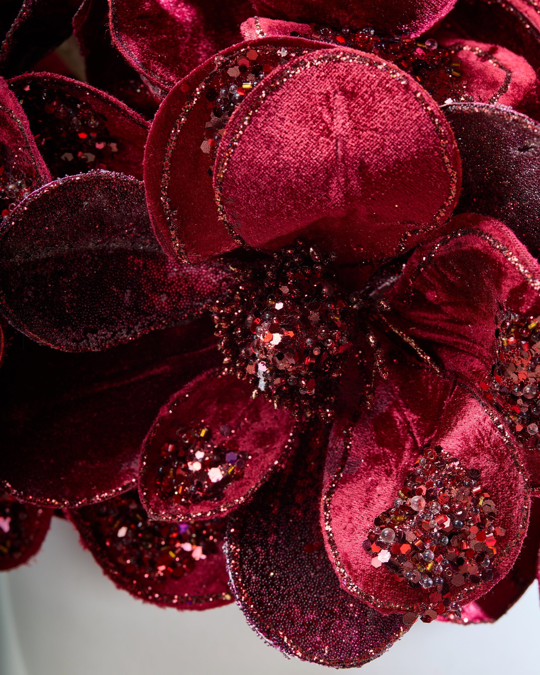Magnolia Decorative Branch Burgundy