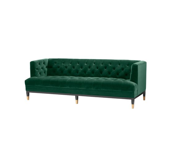 Donkergroen - Castelle sofa roche porpiose grey velvet