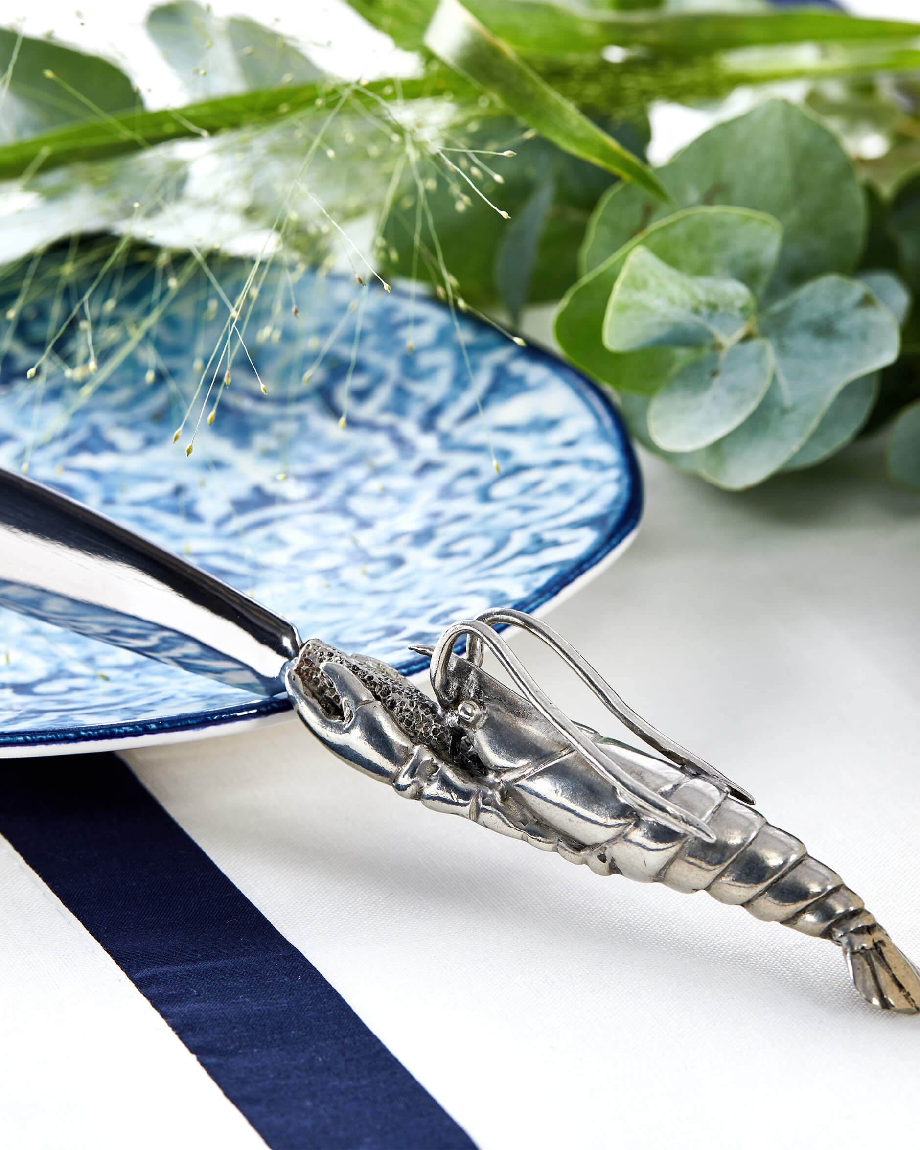 Räka smörkniv tenn