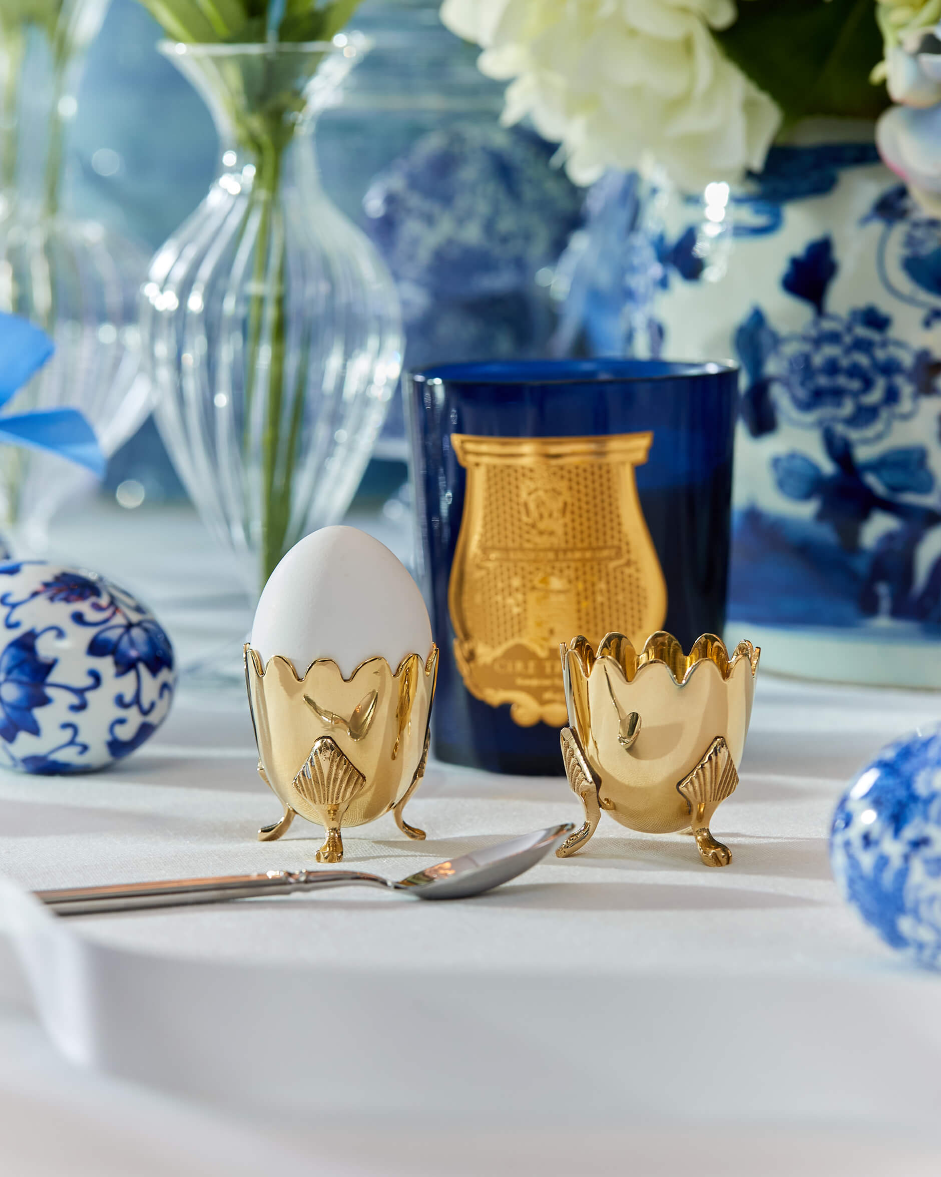 Äggkoppar mässing 4-pack