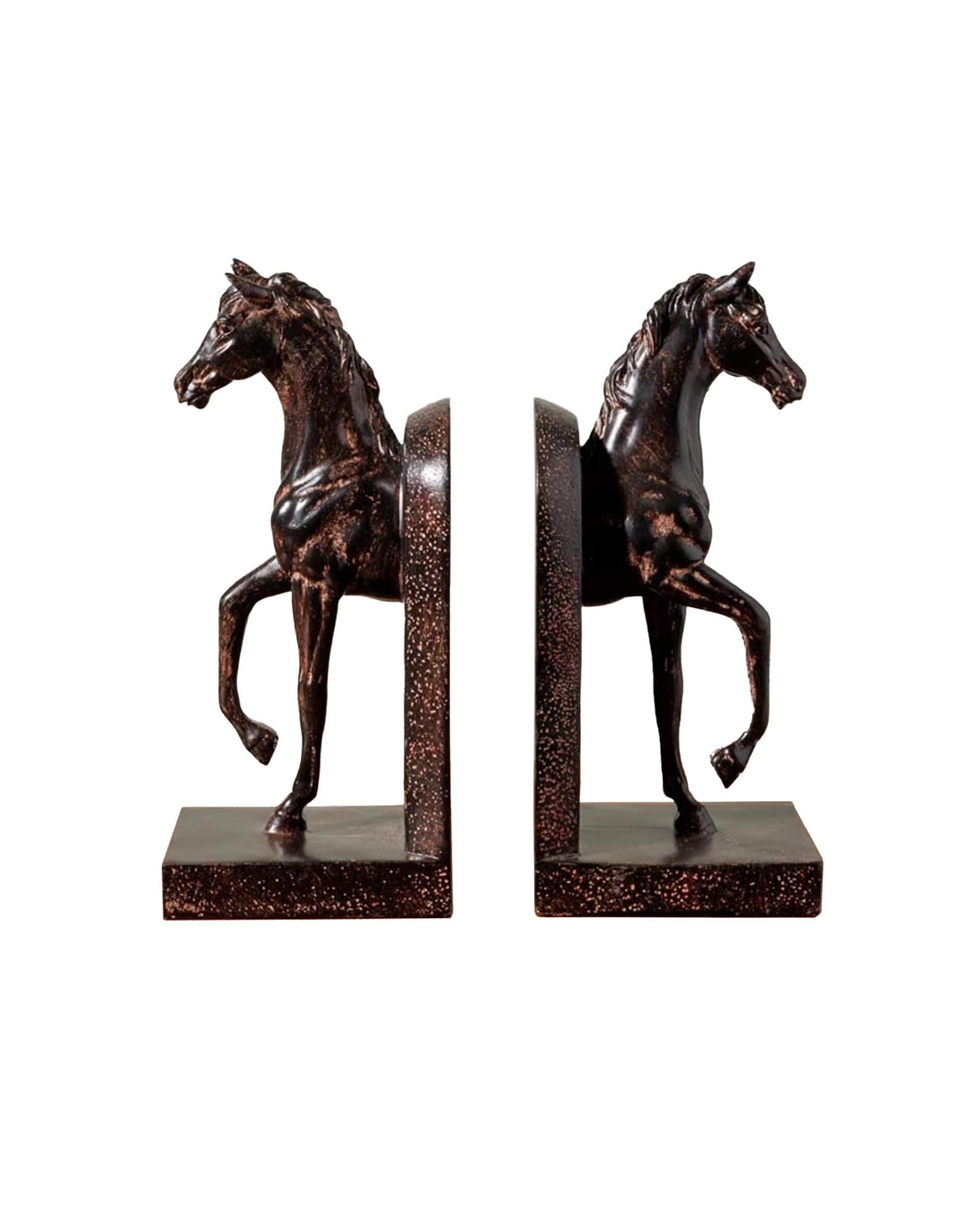 Horses Bookend Brown Set of 2