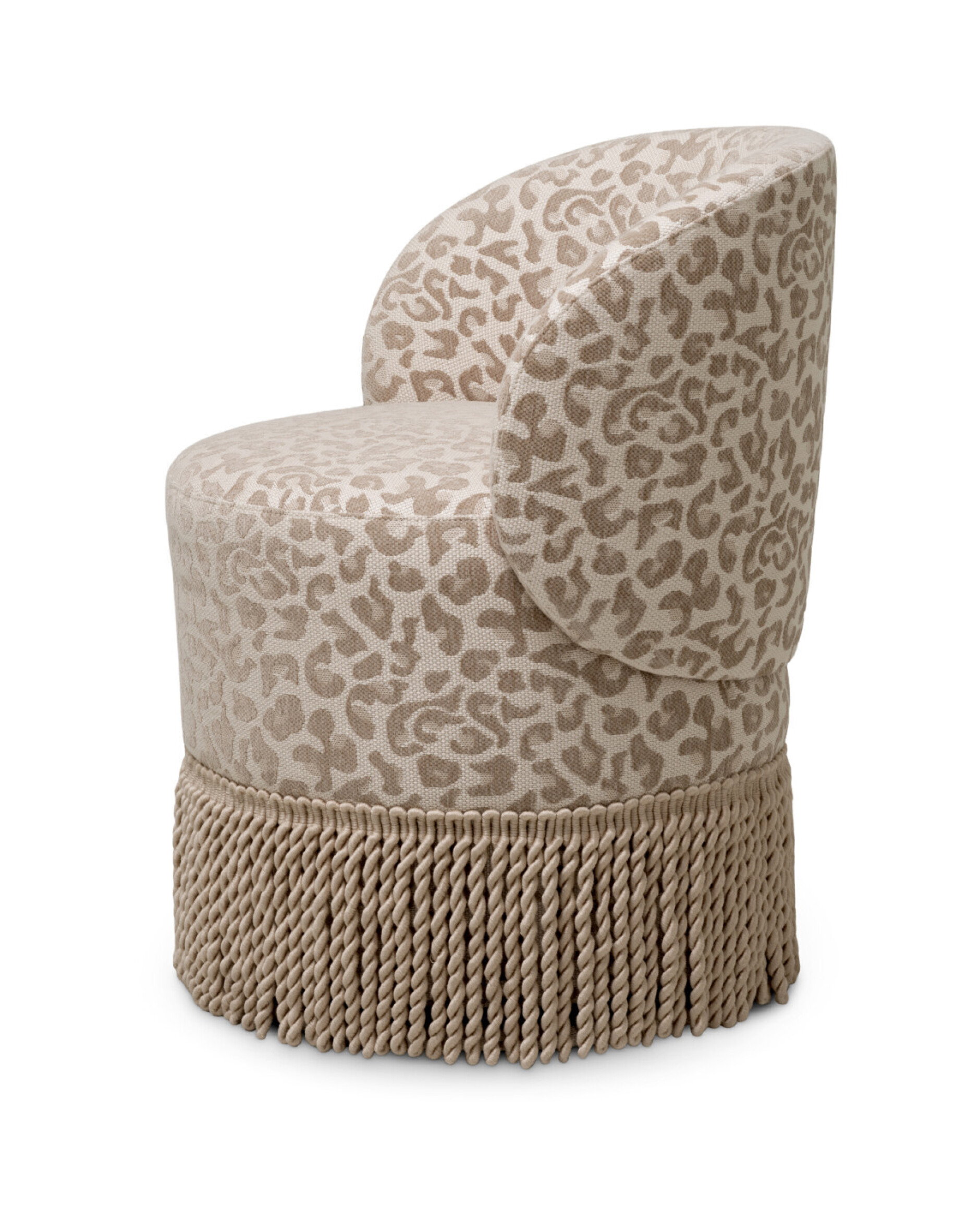 Greer matstol Harley leopard beige