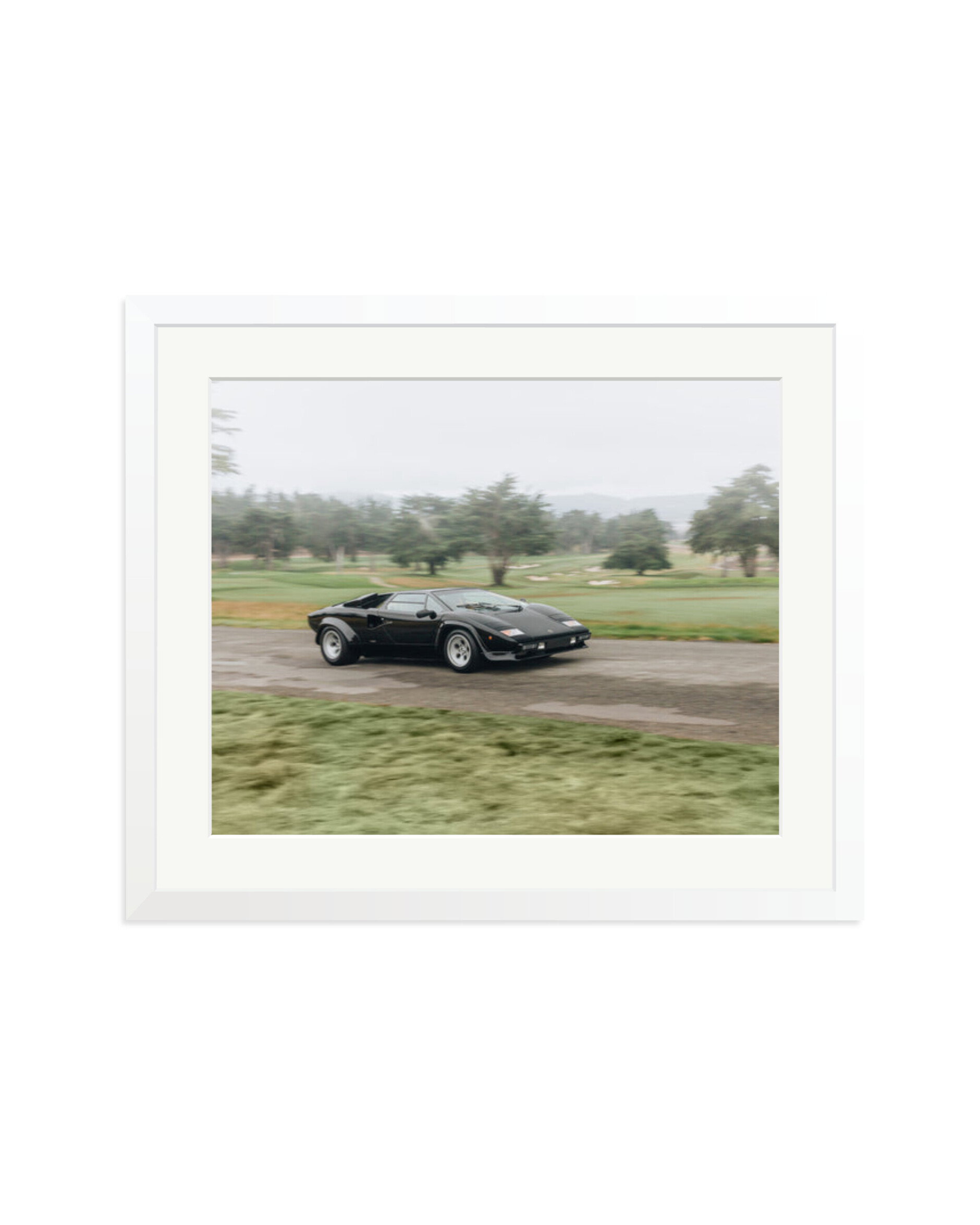 Black Lamborghini Countach White / Large