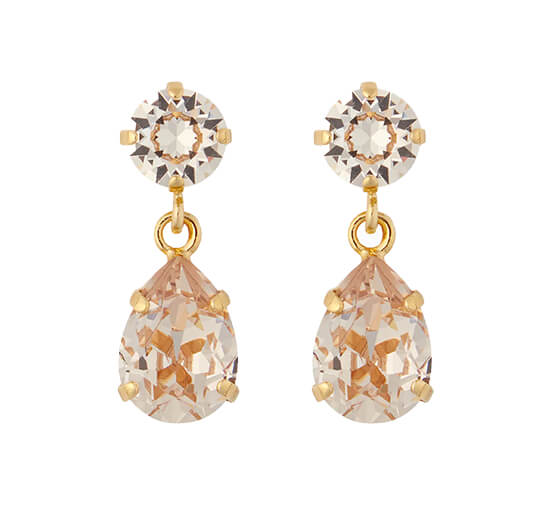 Silk - Mini Drop Earrings Crystal