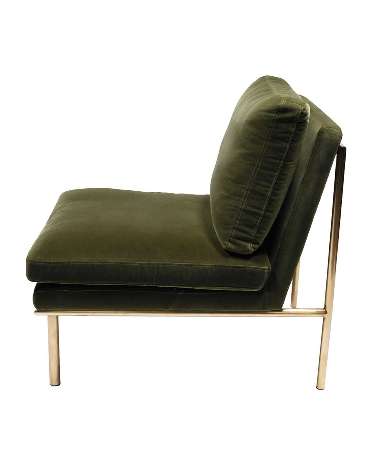 April loungefåtölj amazon green/mässing