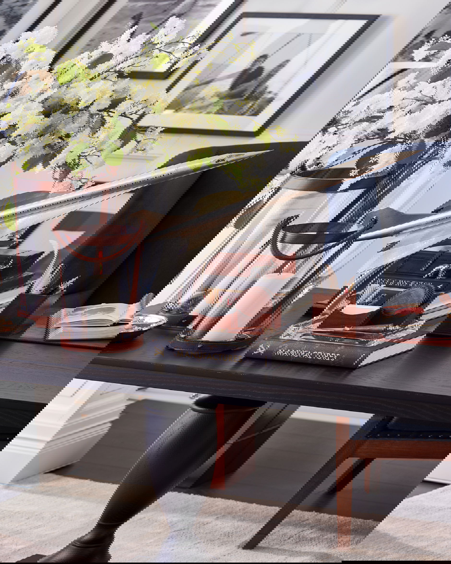 Kensington klockbox läder