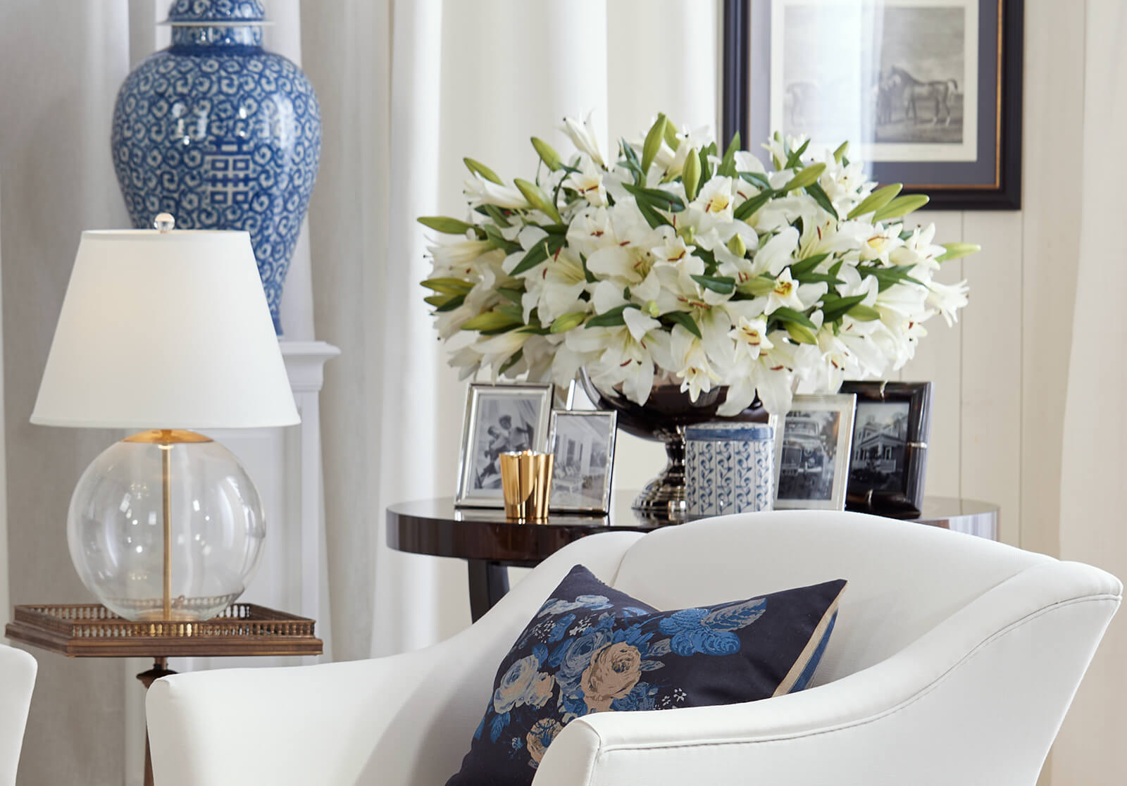 Blue & White Interior