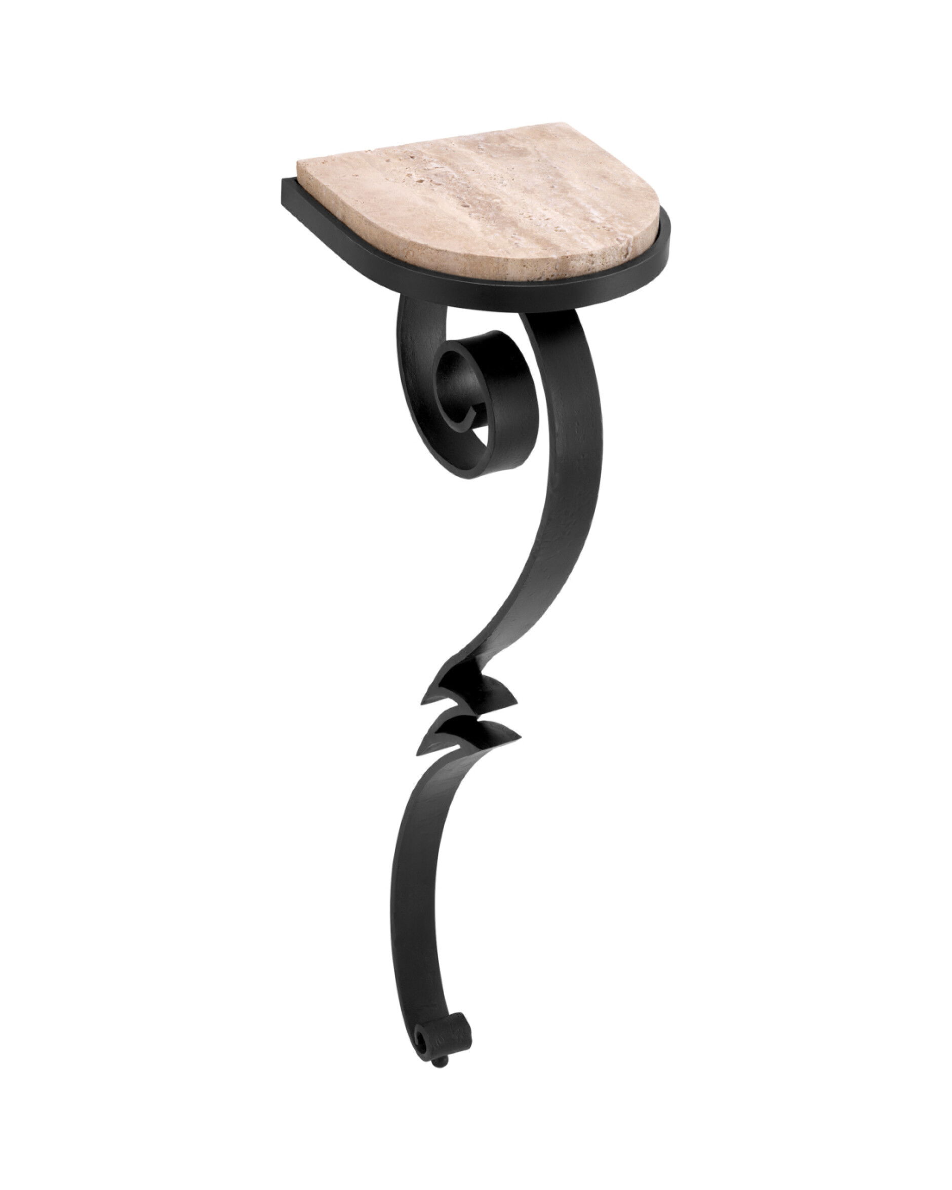 Ophira konsolbord travertine svart