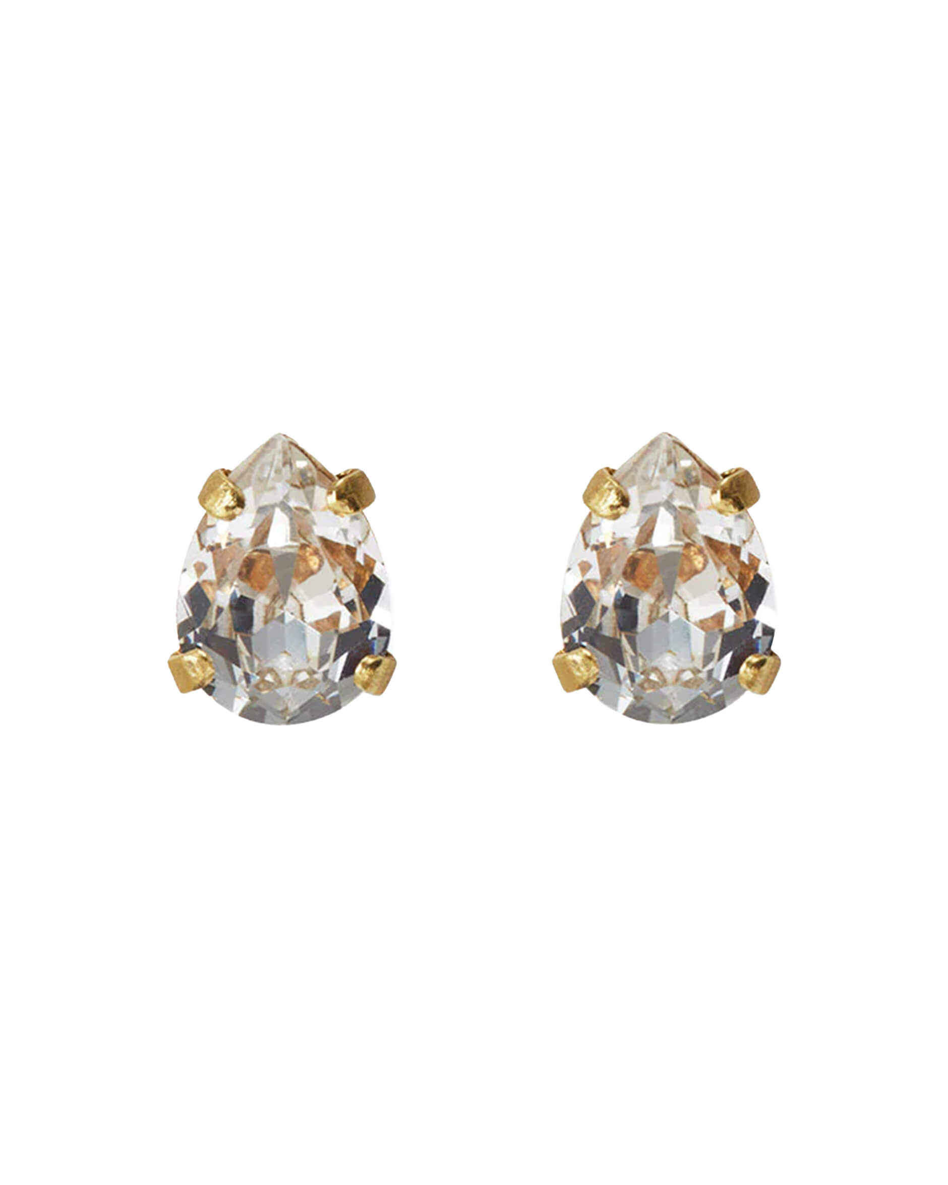 Super Petite Drop Stud Earrings Crystal