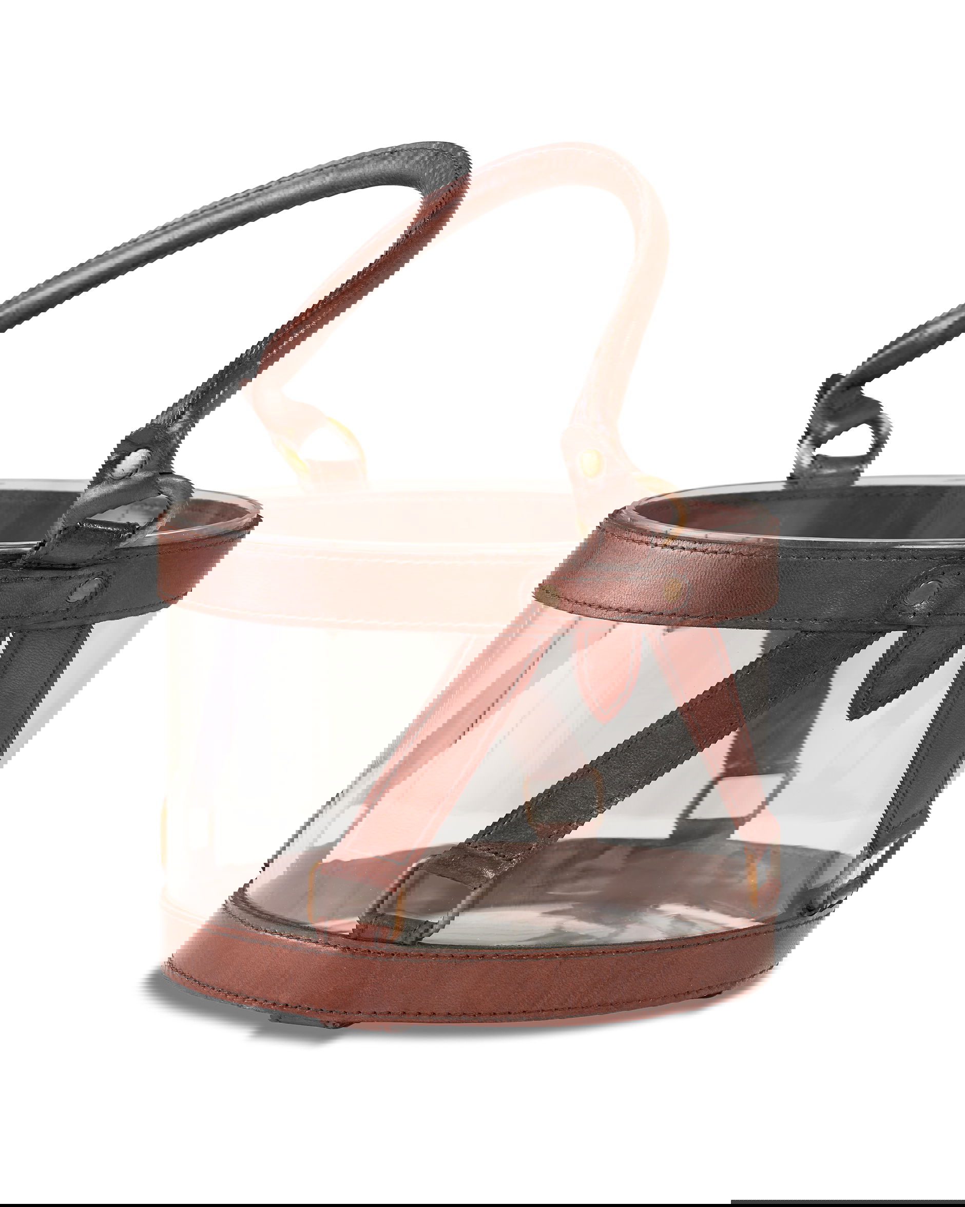 Kensington Glass Lantern Leather