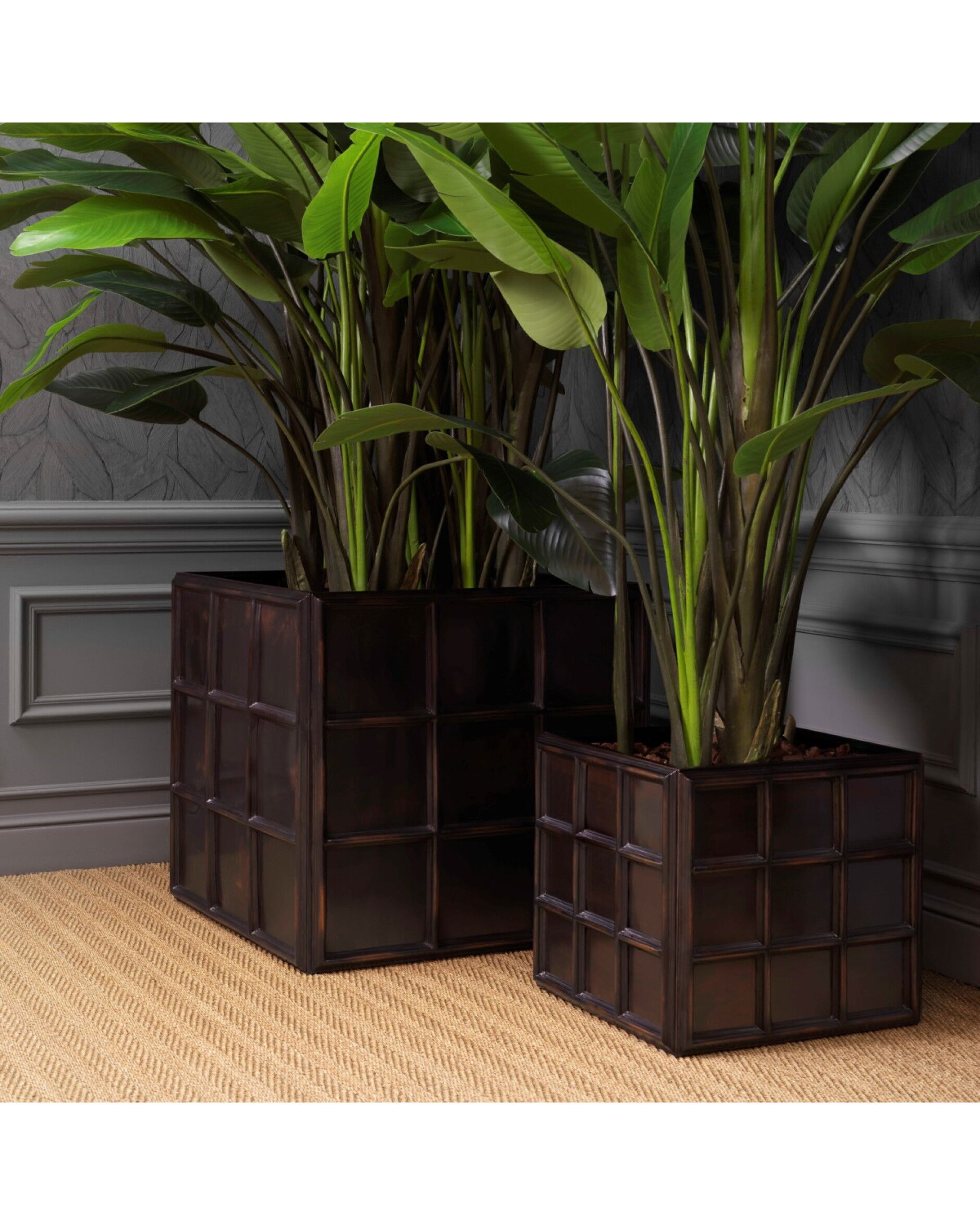 Grid planteringslåda antik brons