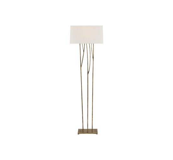 null - Aspen Floor Lamp Gilded Iron/Linen