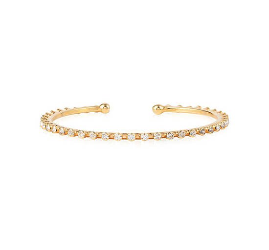 Gold - Miro Bangle Bracelet Crystal