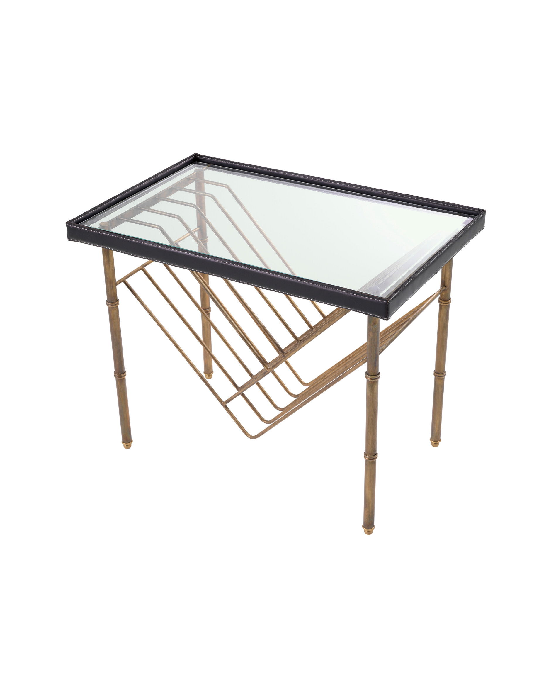 Princess Side Table Black Leather