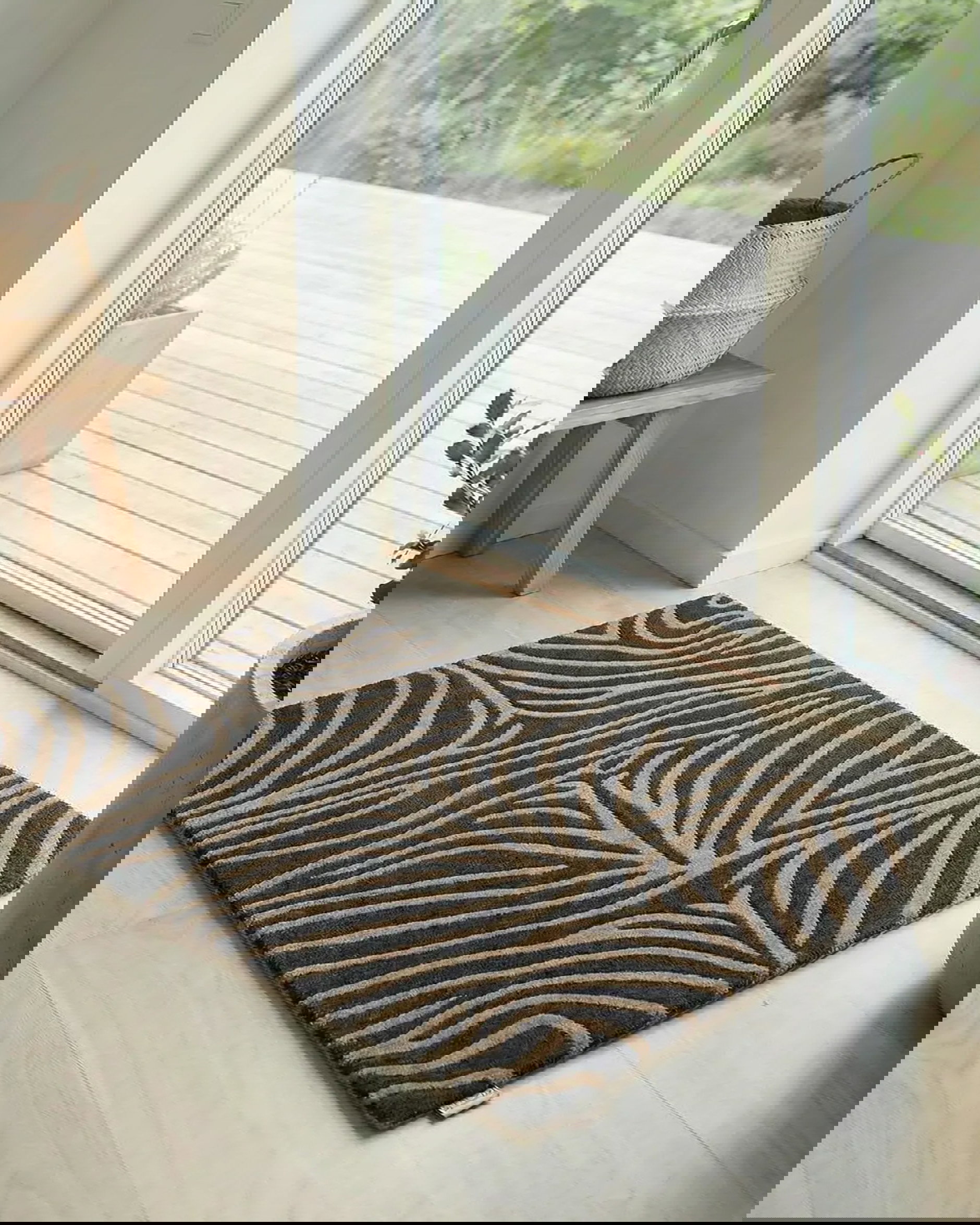 Zebra Doormat charcoal