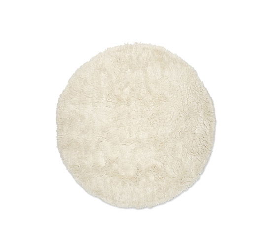 Cloudy Rug Round Natural White