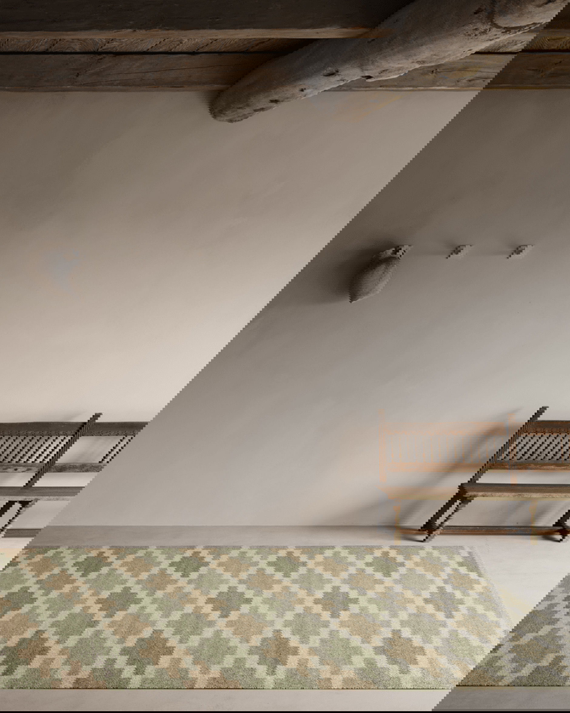 Rug Korsnäs green beige