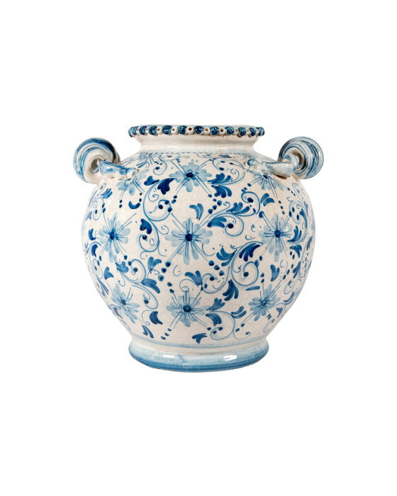 Mondello urn blauw/wit