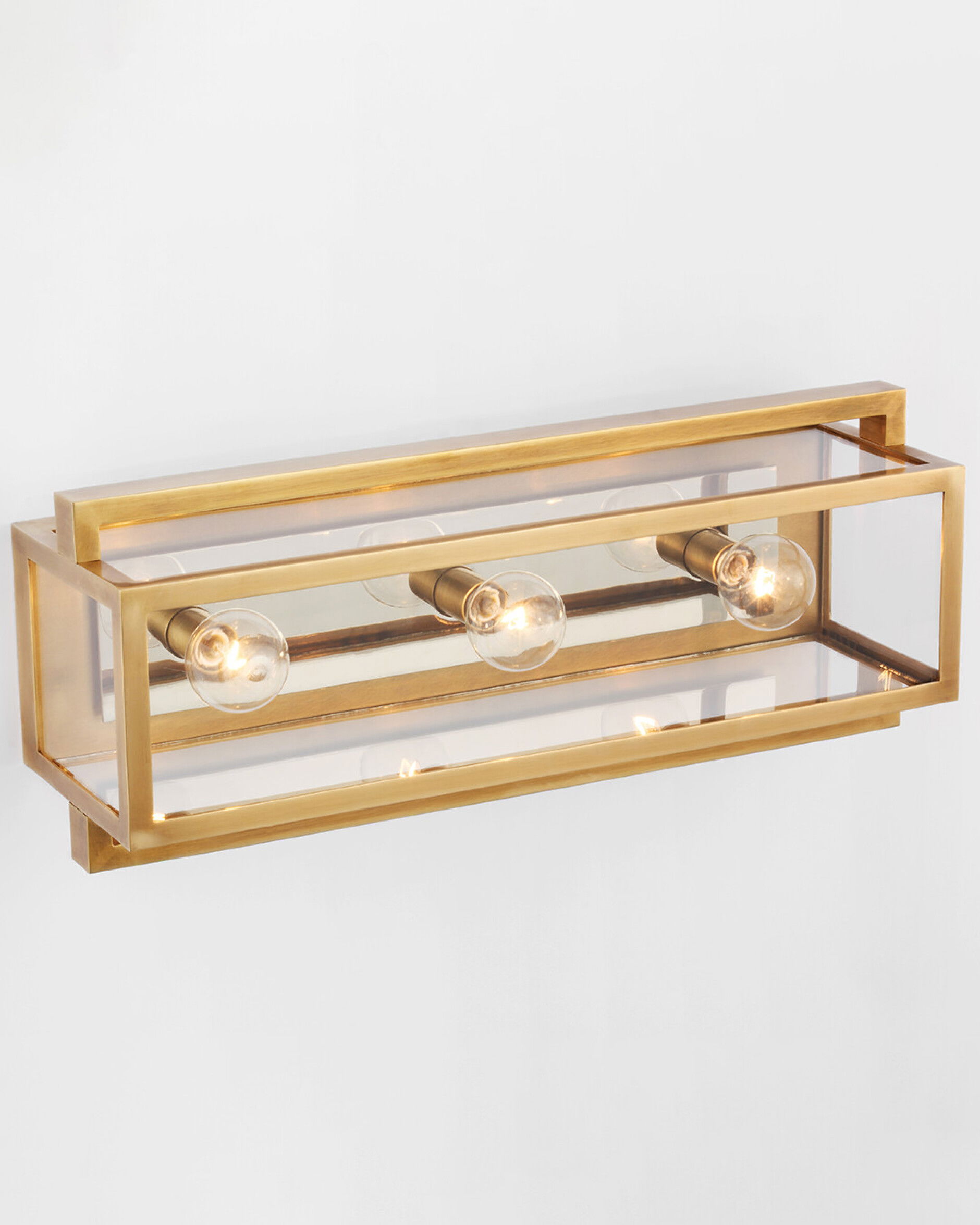 Halle 18" vägglampa antik mässing/nickel