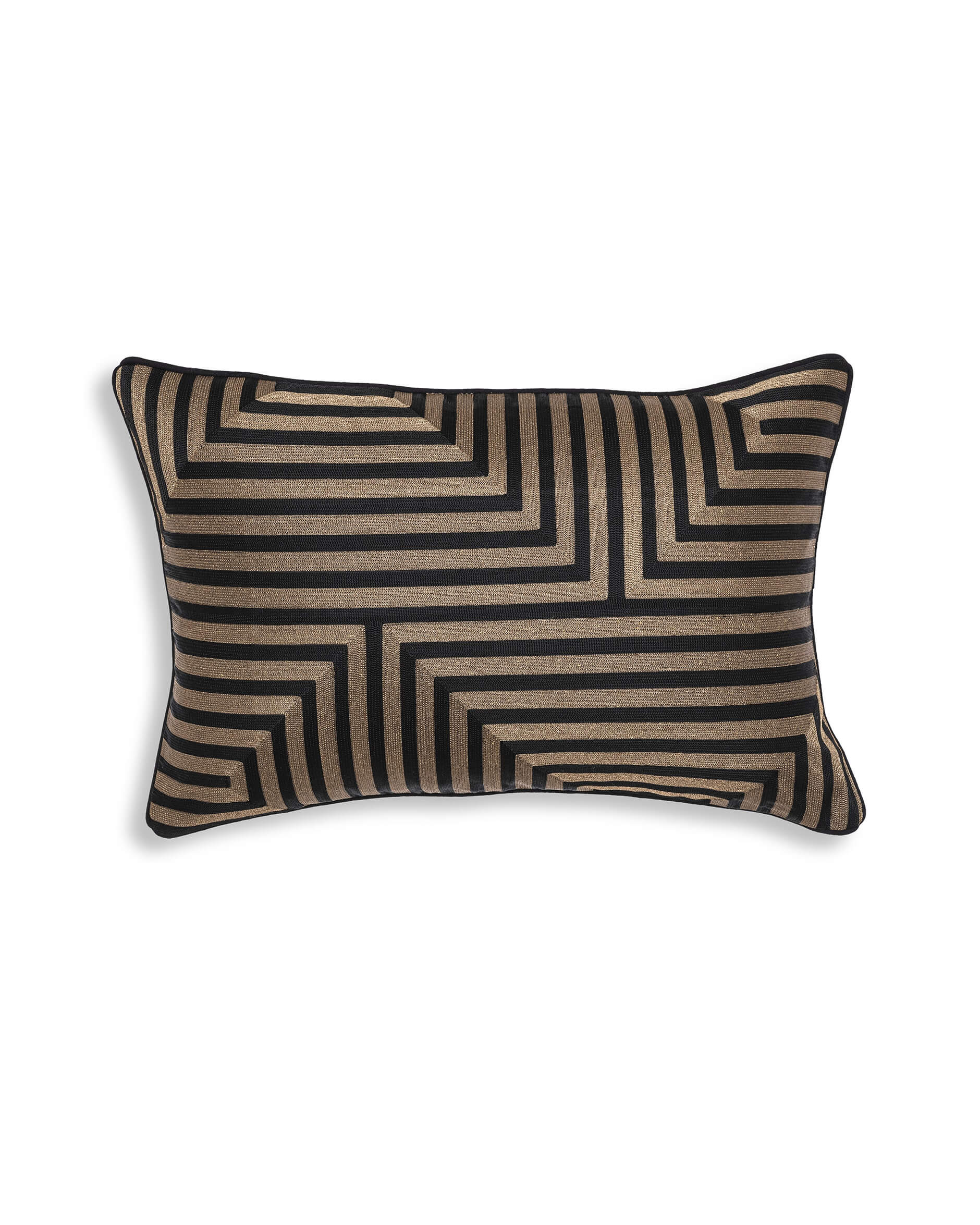 Spray kudde rektangulär svart/guld OUTLET