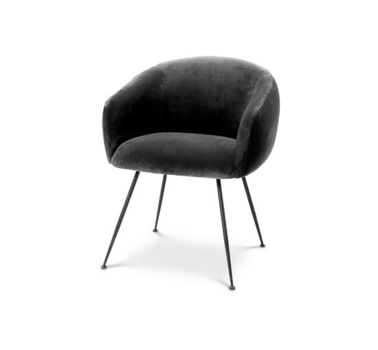 Savona Dark Grey Velvet - Elbury dining chair savona greige