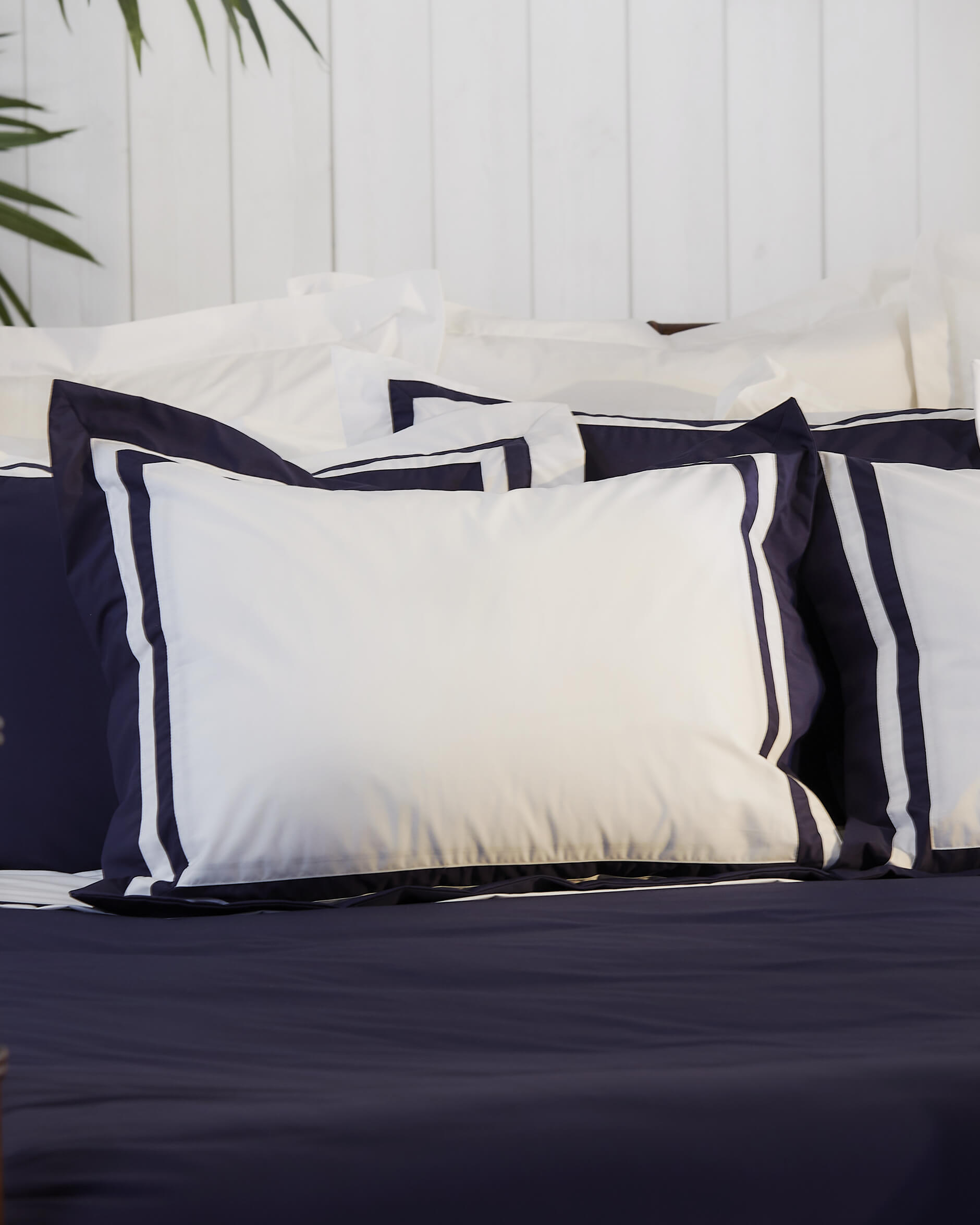 Belgravia örngott vit/blå