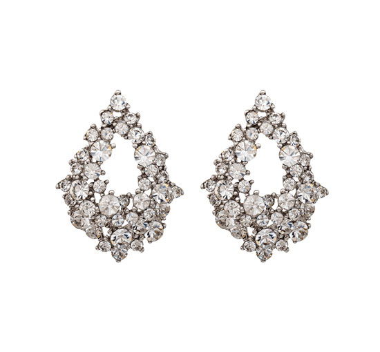 Alice earrings crystal silver