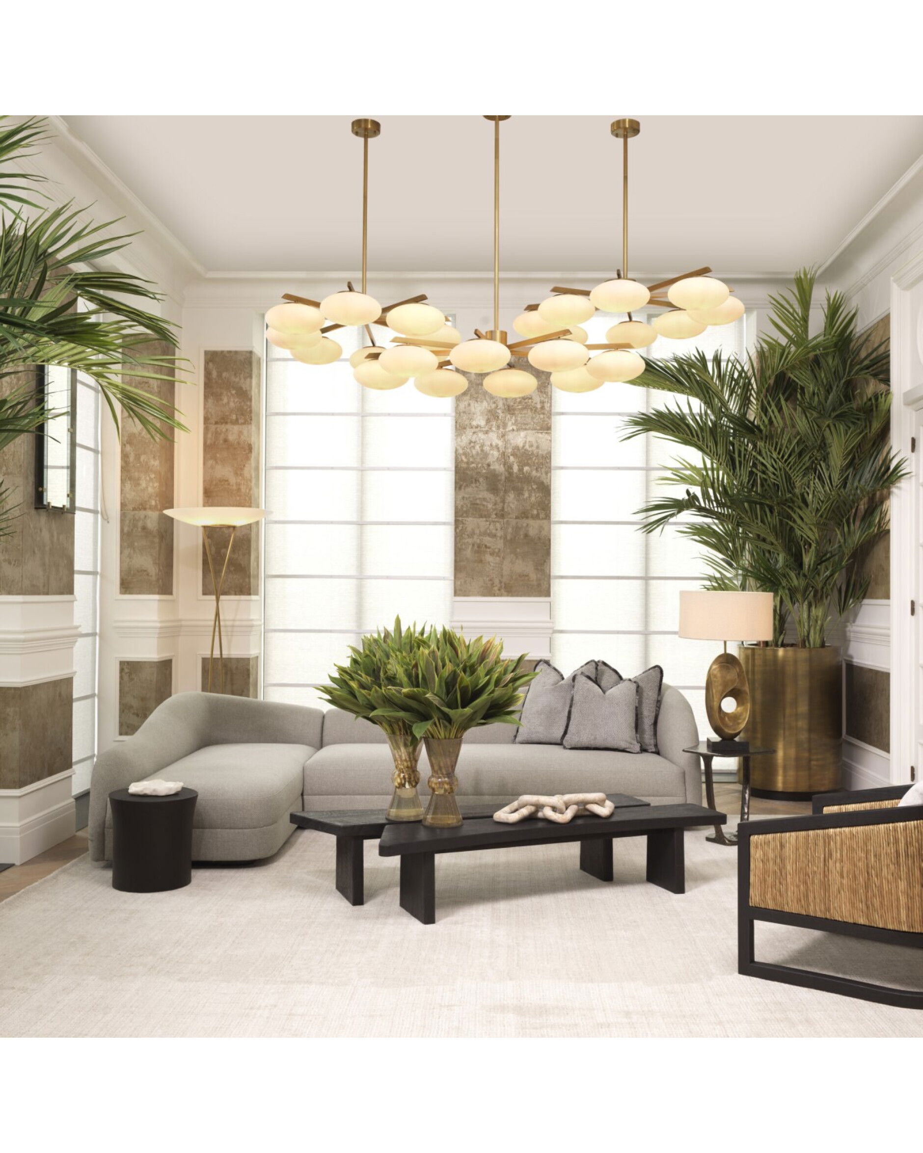 Evergreen takkrona antik mässing