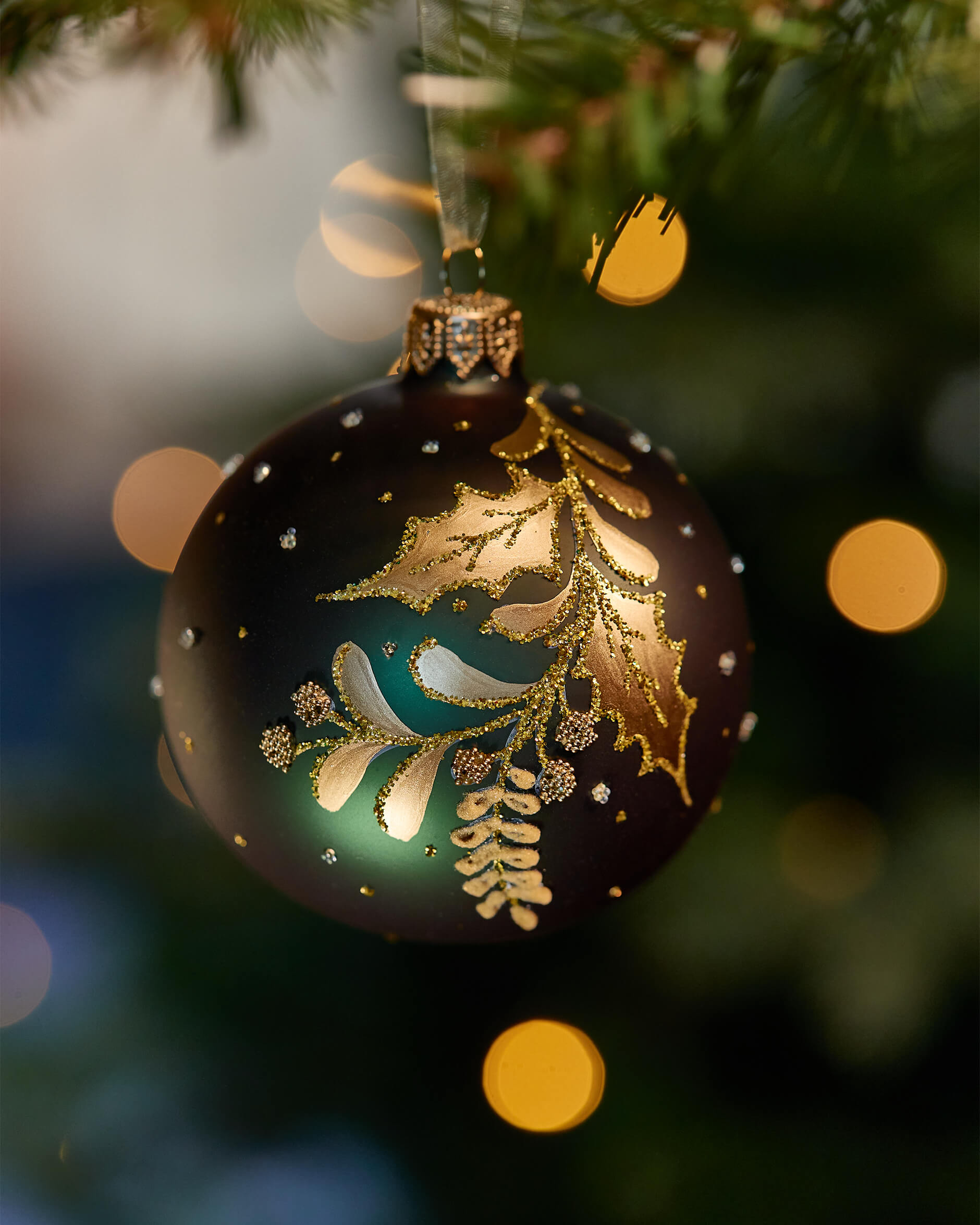 Neva julekule grønn 8cm