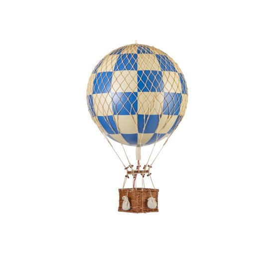 Check Blue - Royal Aero luftballong gul
