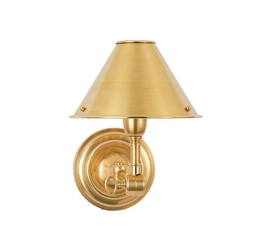 null - Anette Single Sconce Natural Brass