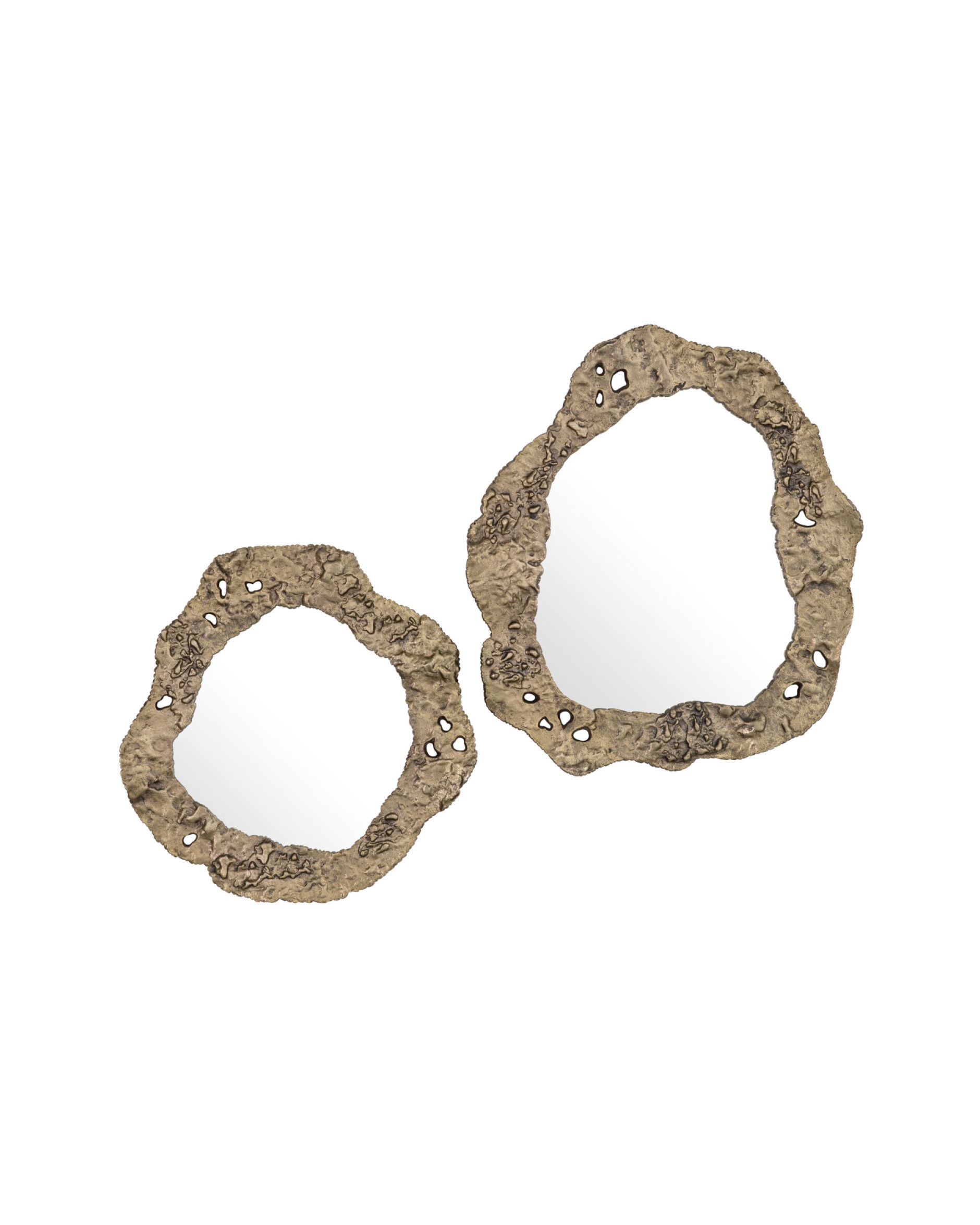 Foggia Mirror Vintage Brass Set of 2